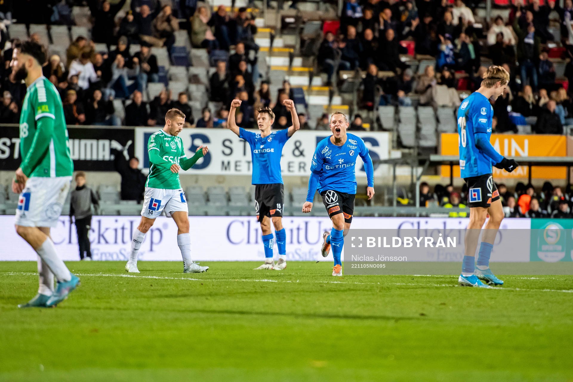 Halmstads Joel Allansson jublar