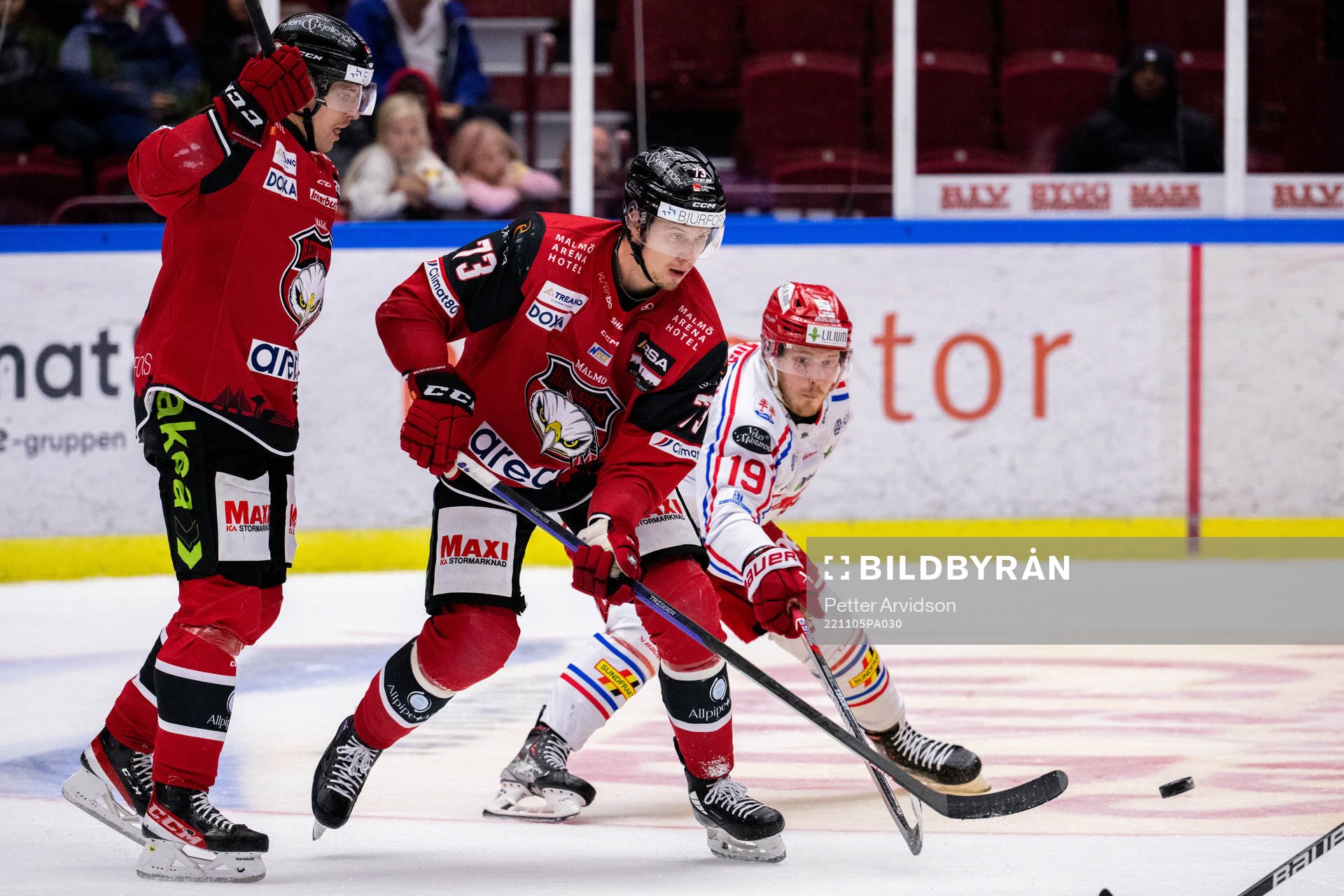 Malmö Redhawks Adam Ollas Mattsson och Timrås Erik