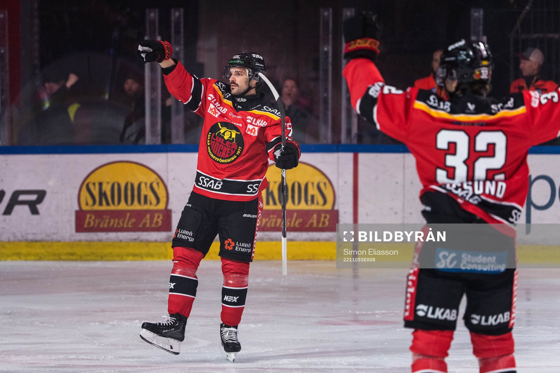 Luleås Linus Fröberg jublar