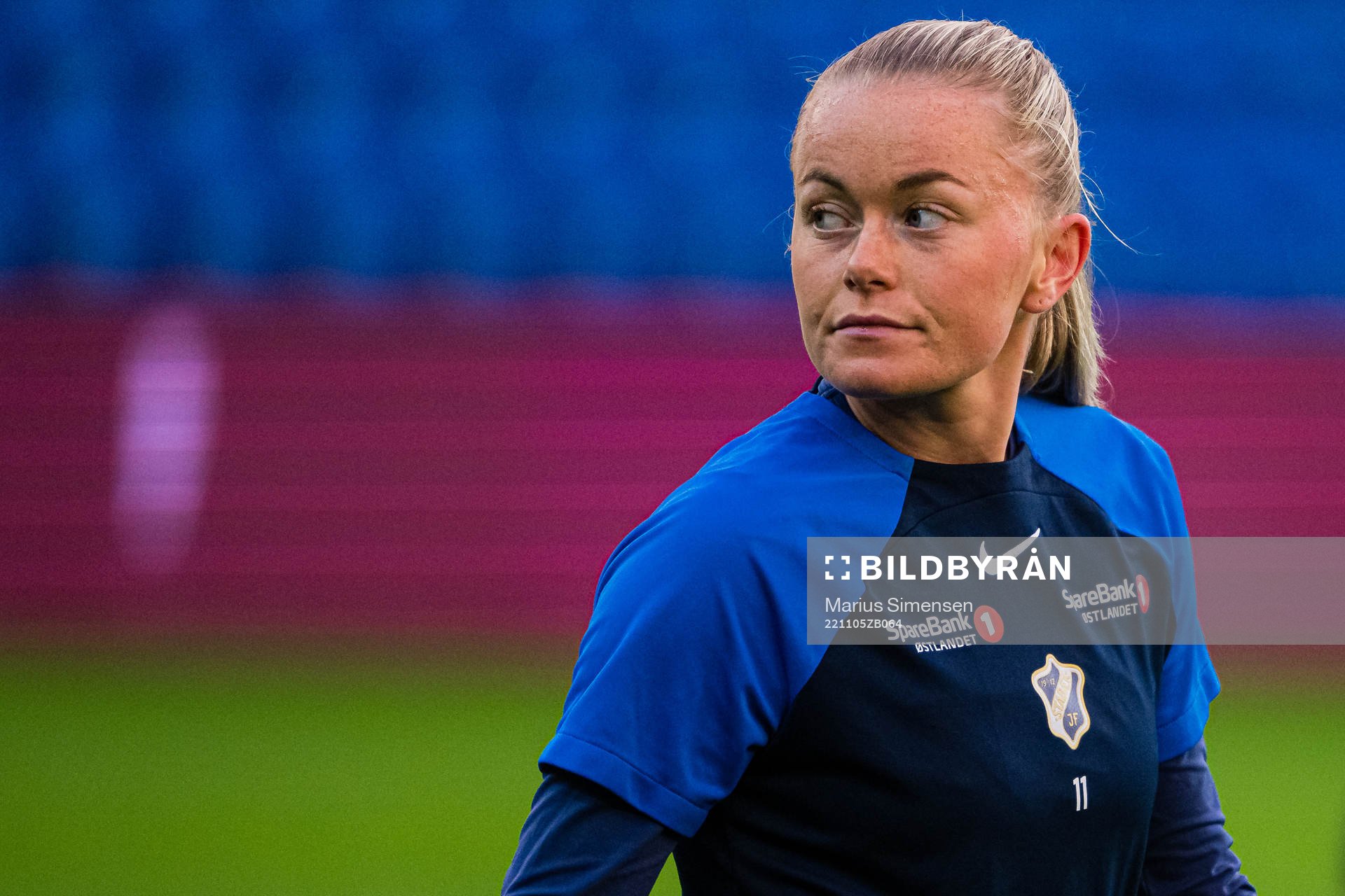 Zara Katarina Jönsson of Stabæk warms up ahead of the women’s cup final match between Brann and Stabæk on November 5, 2022 in Oslo.