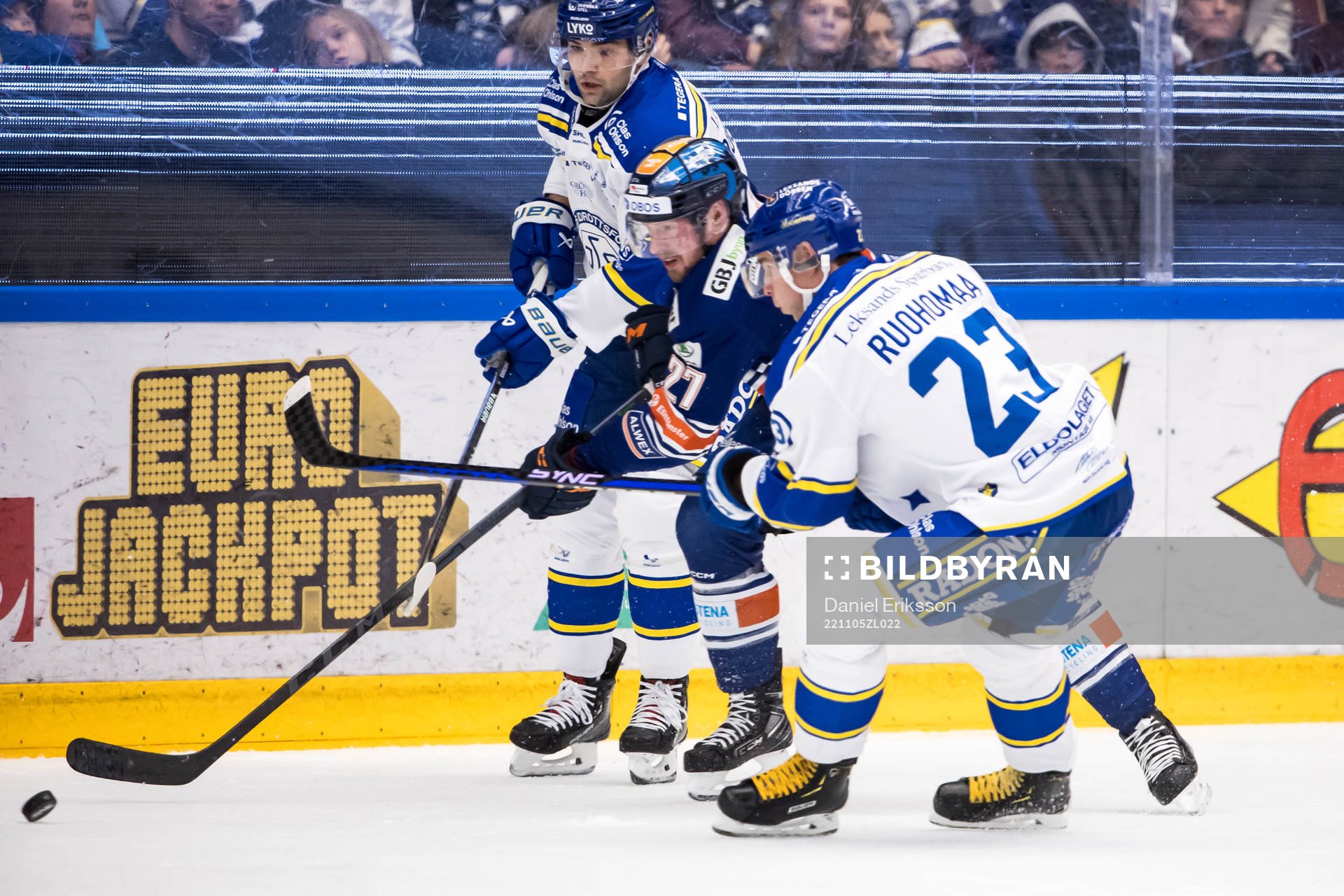 Växjös Martin Lundberg och Leksands Mikael Ruohomaa