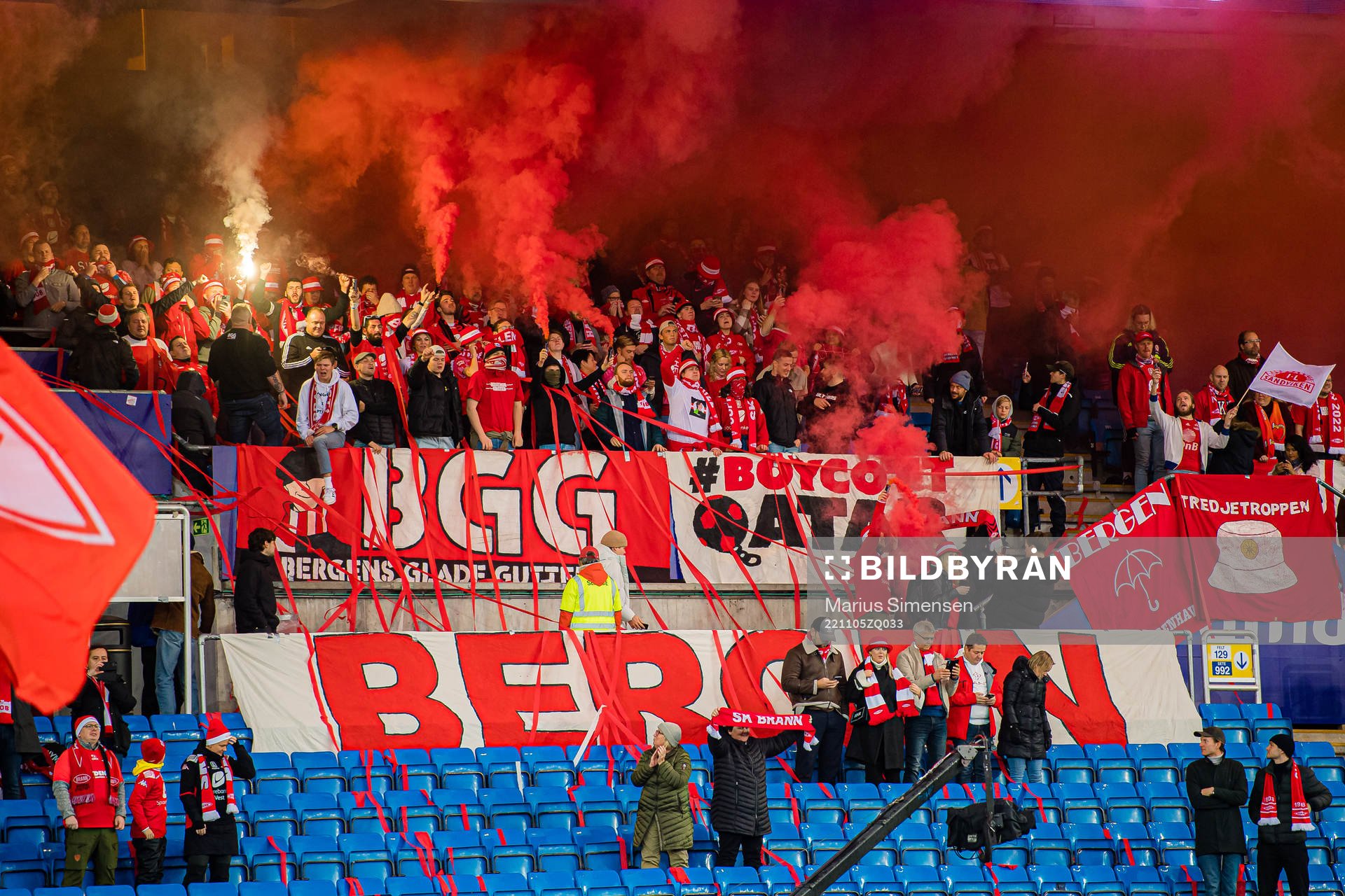 Spectators in the stands
