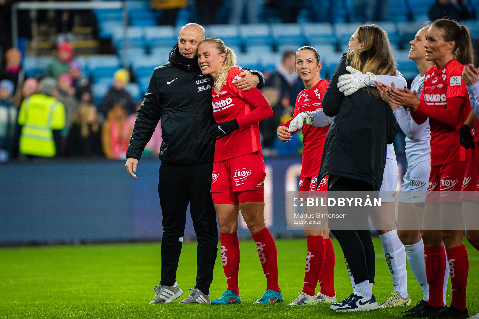 Olli Harder, head coach of Brann, and Ingrid Østervold