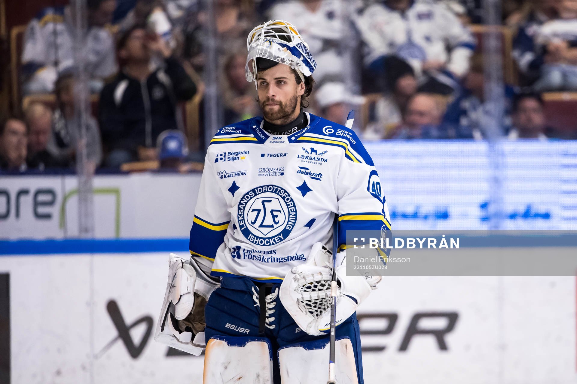 Leksands målvakt Mantas Armalis deppar