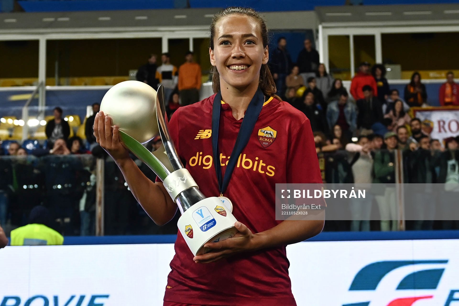 Elin Landström of Roma celebrate