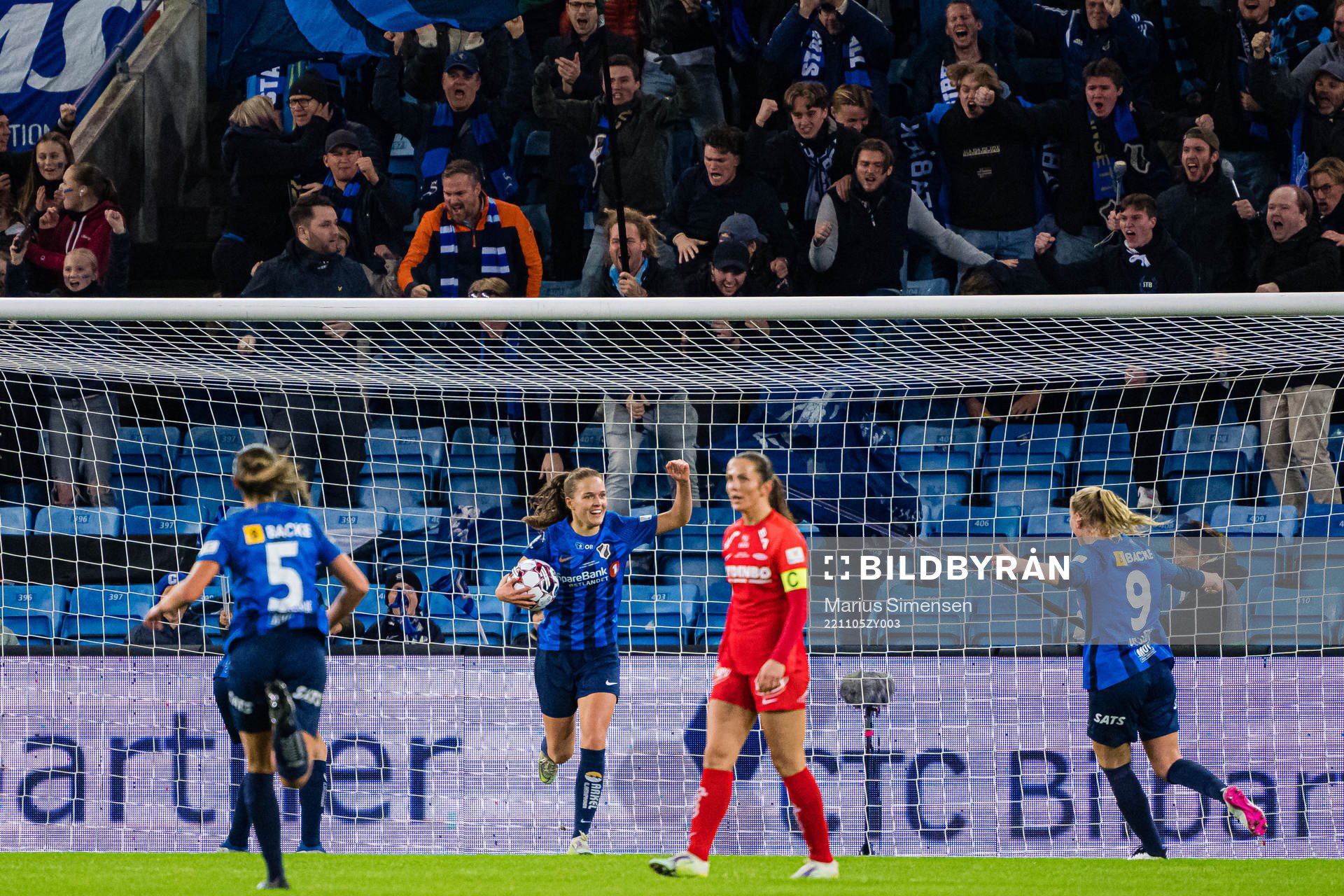Iris Omarsdottir of Stabæk celebrates