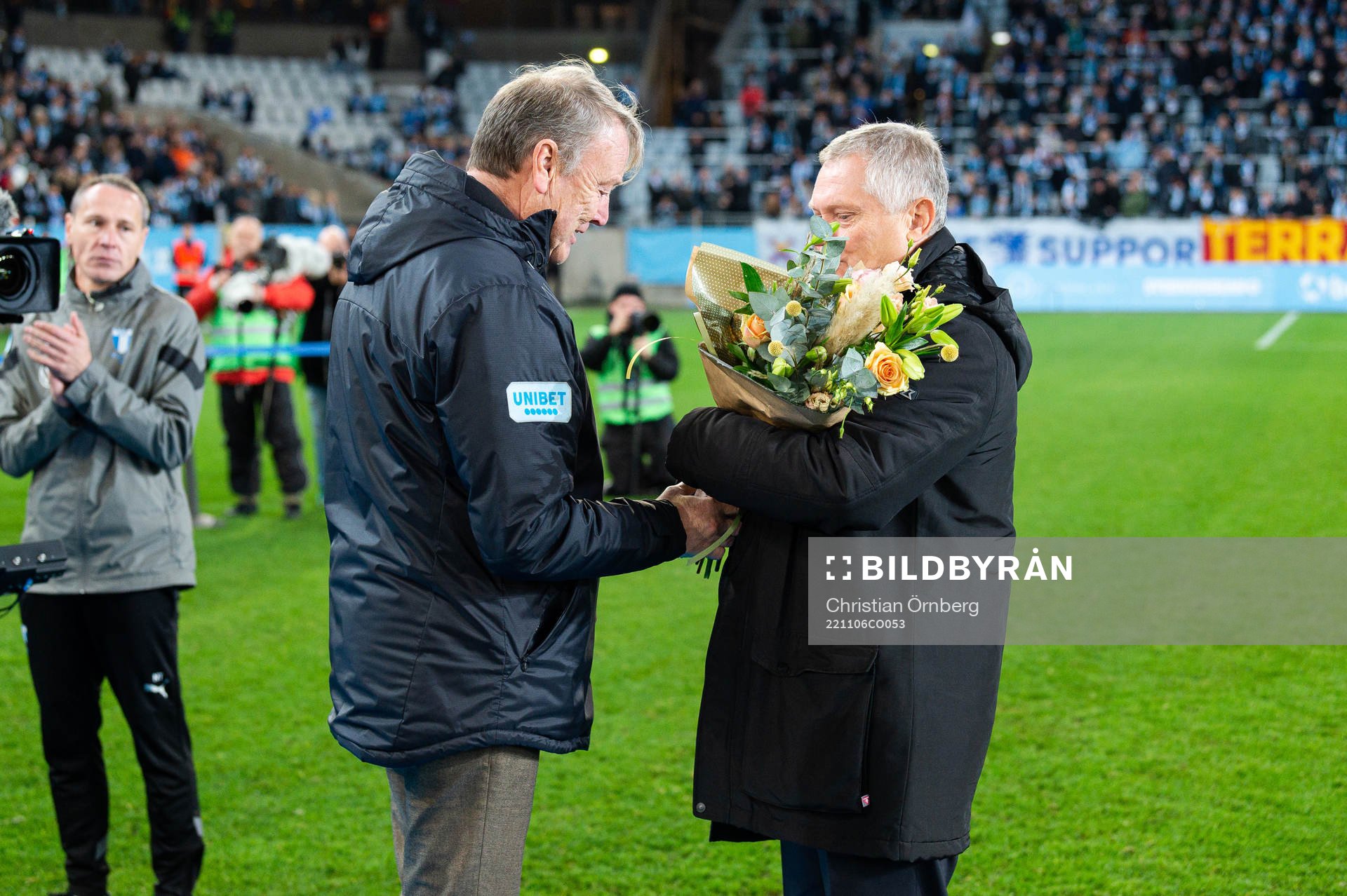 Malmö FFs tränare Åge Hareide avtackas