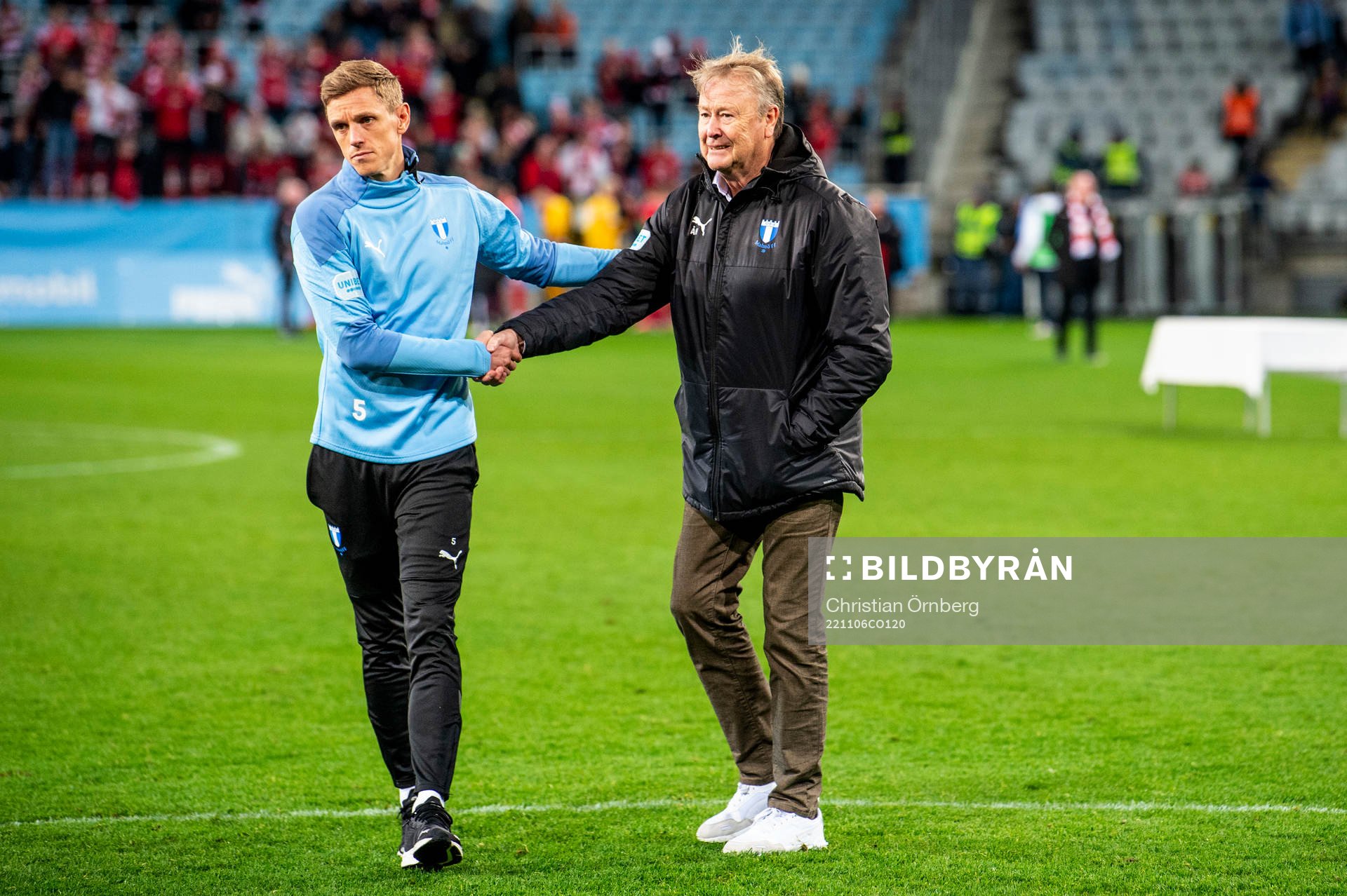 Malmö FFs Søren Rieks och tränare Åge Hareide