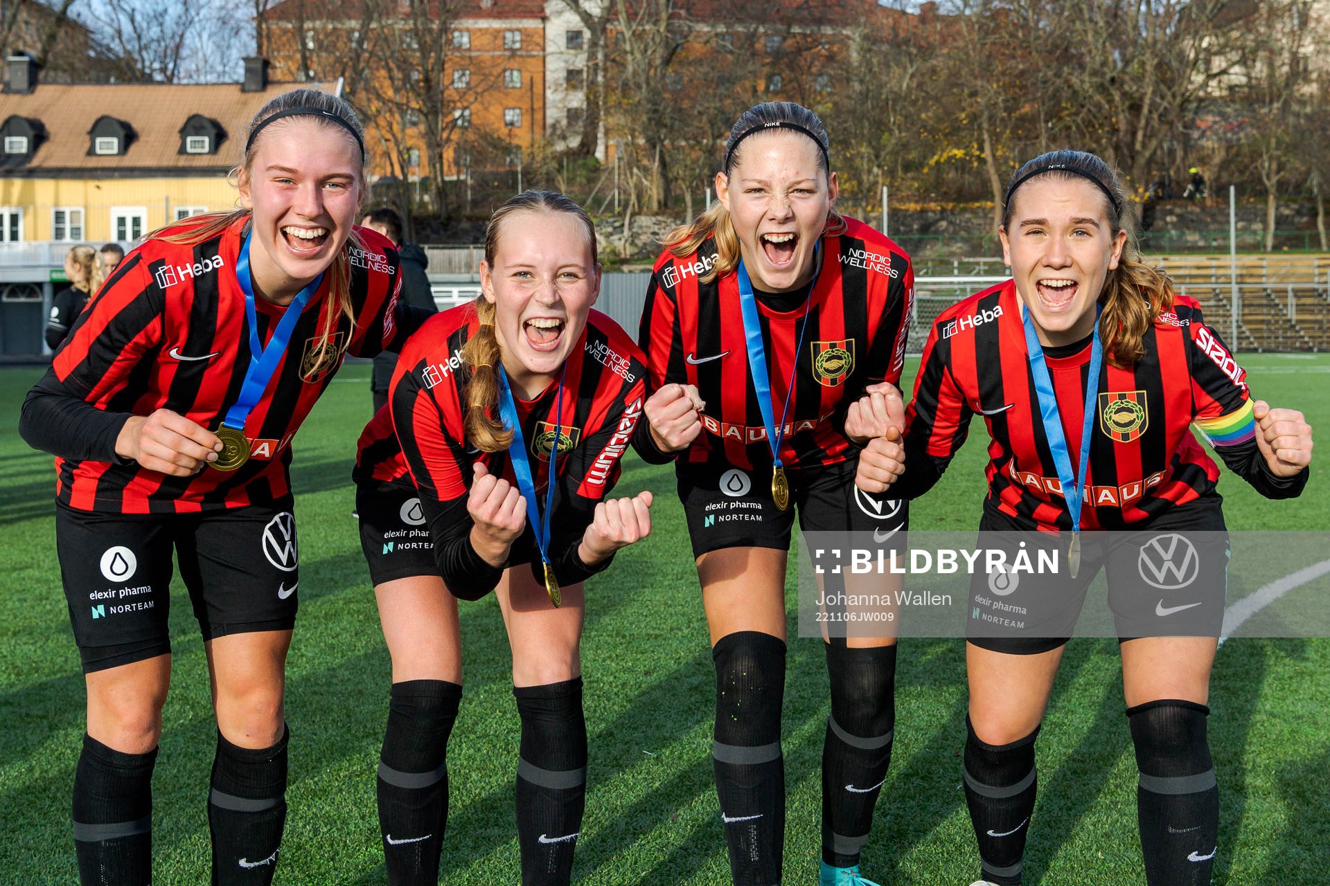Brommapojkarnas spelare jublar