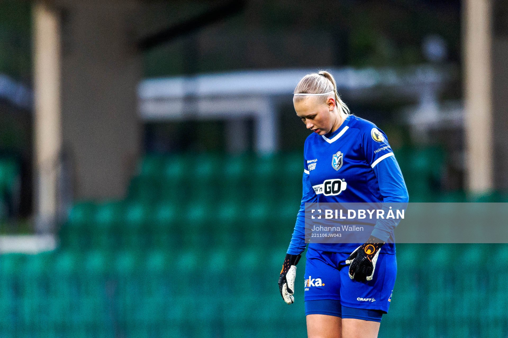 Växjös målvakt Tilda Torstensson deppar