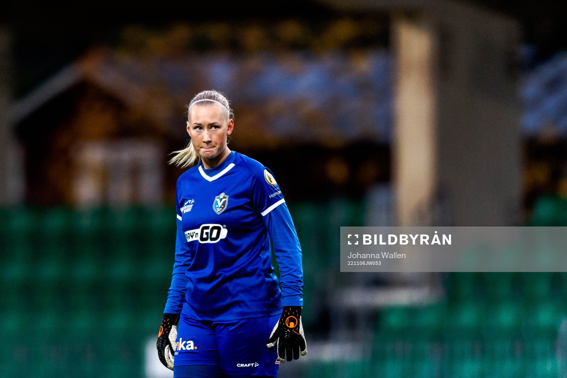 Växjös målvakt Tilda Torstensson deppar