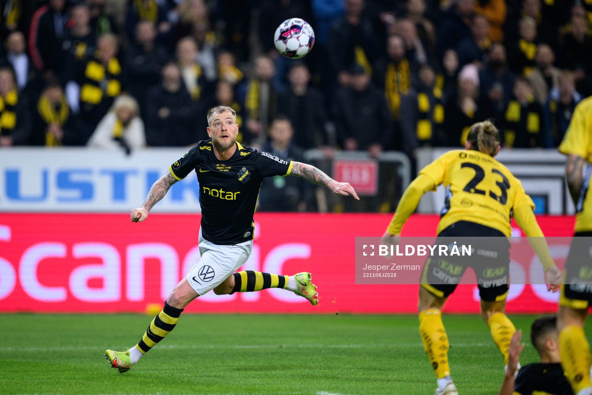 AIKs John Guidetti under fotbollsmatchen i Allsvenskan mellan AIK och Elfsborg den 6 november 2022 i Stockholm. 