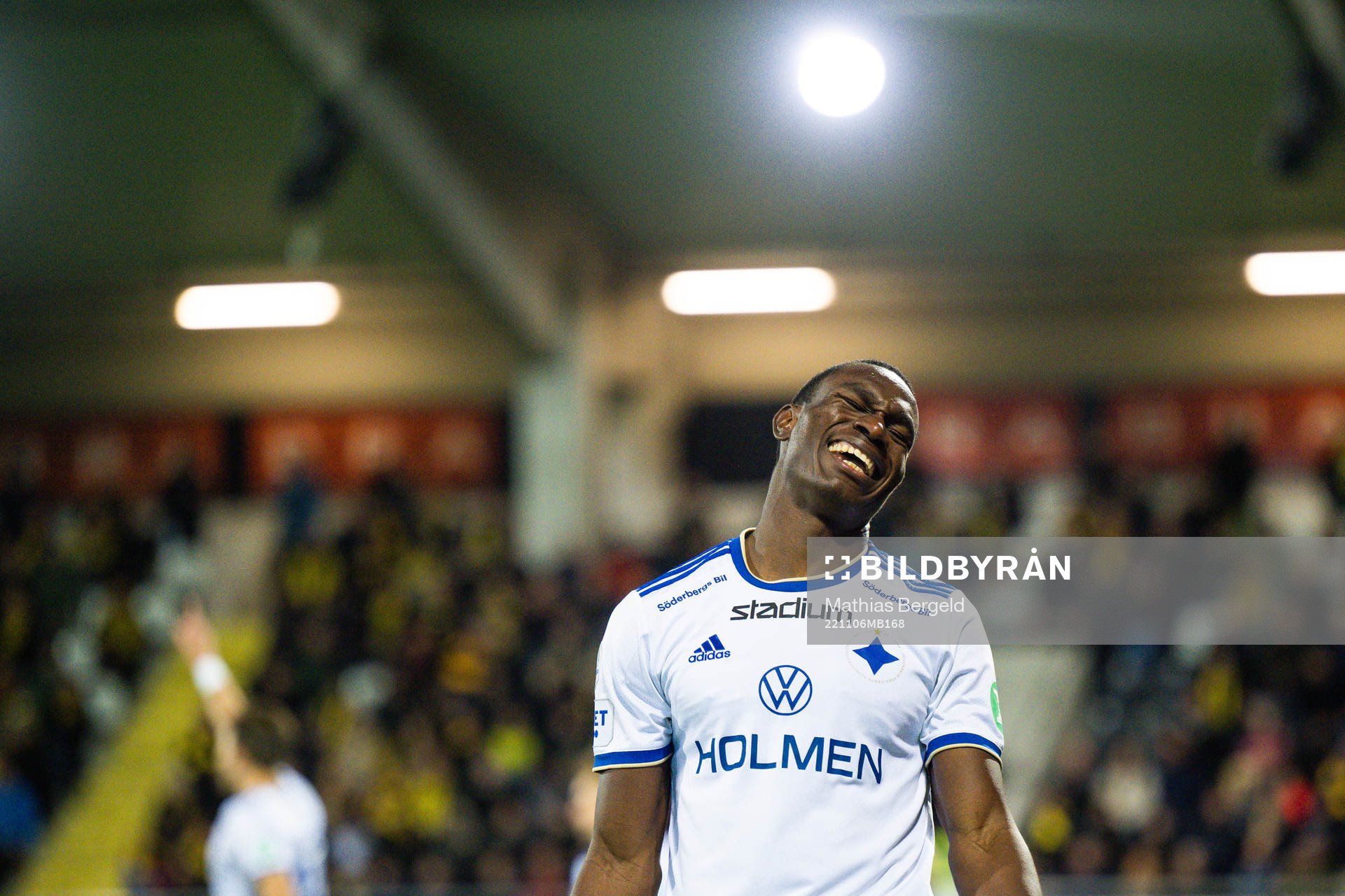 IFK Norrköpings Godswill Ekpolo Egbulu reagerar