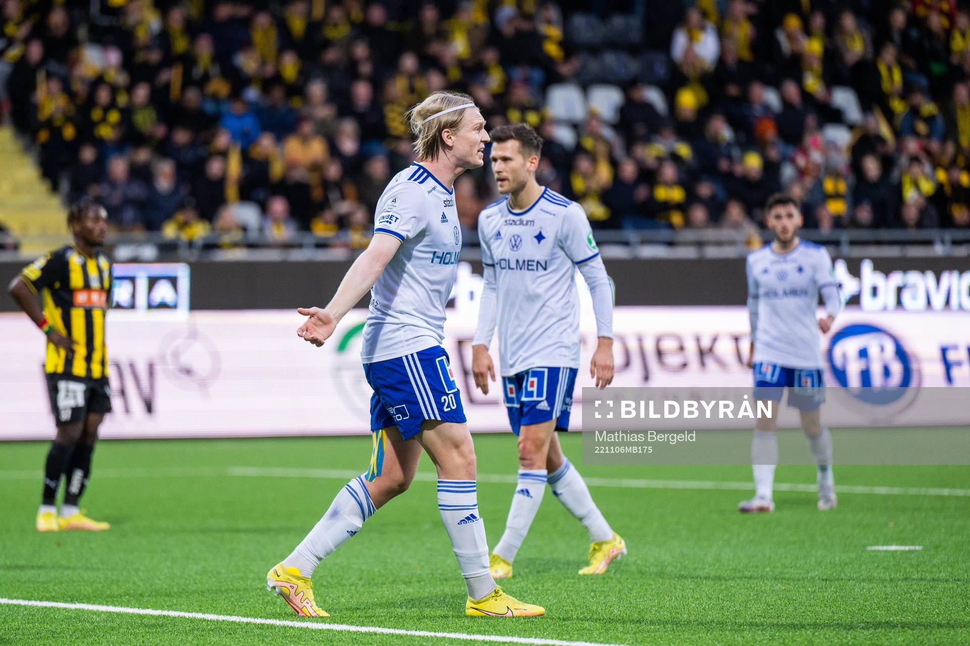 IFK Norrköpings Daniel Fritz Eid reagerar
