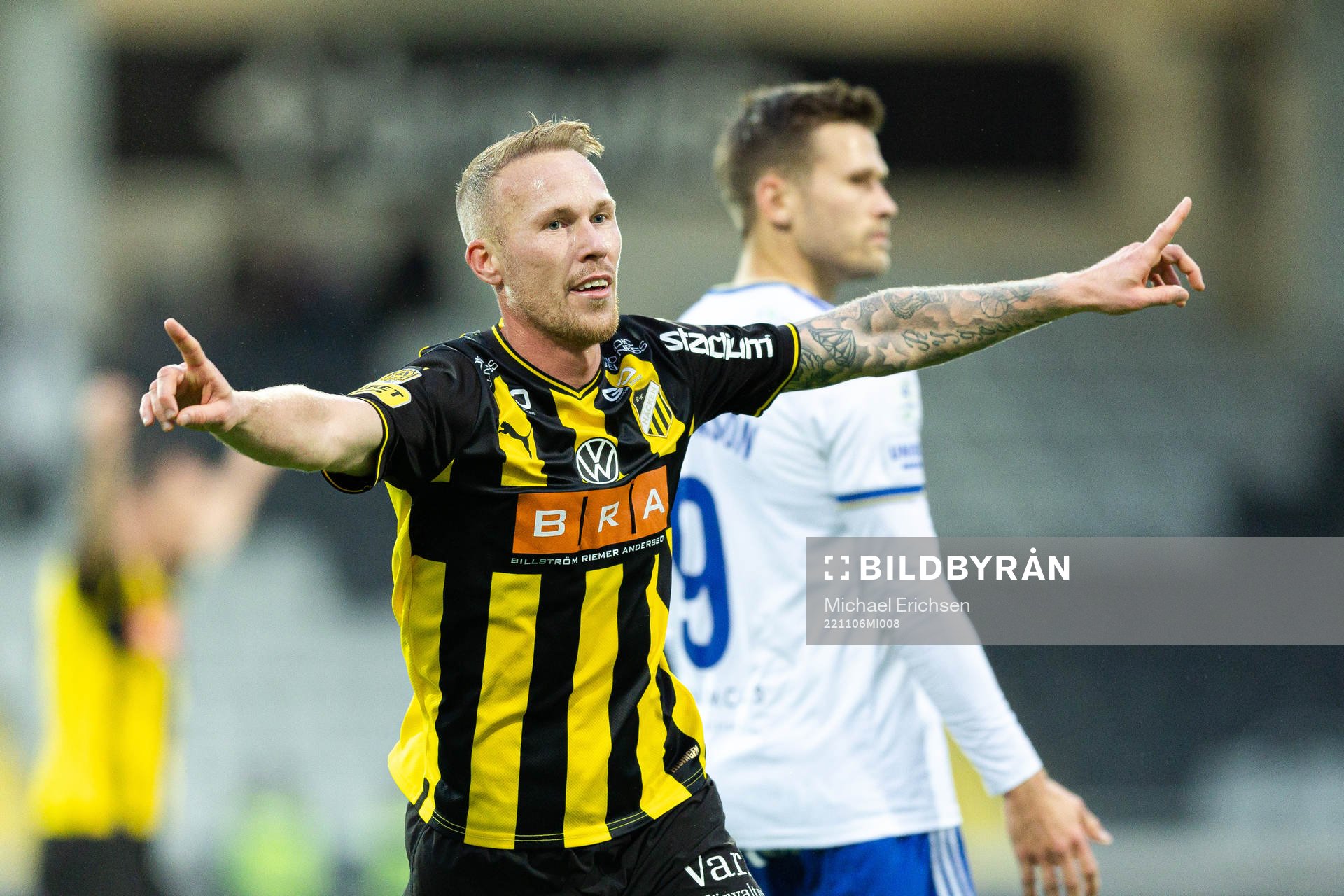Häckens Mikkel Rygaard Jensen jublar