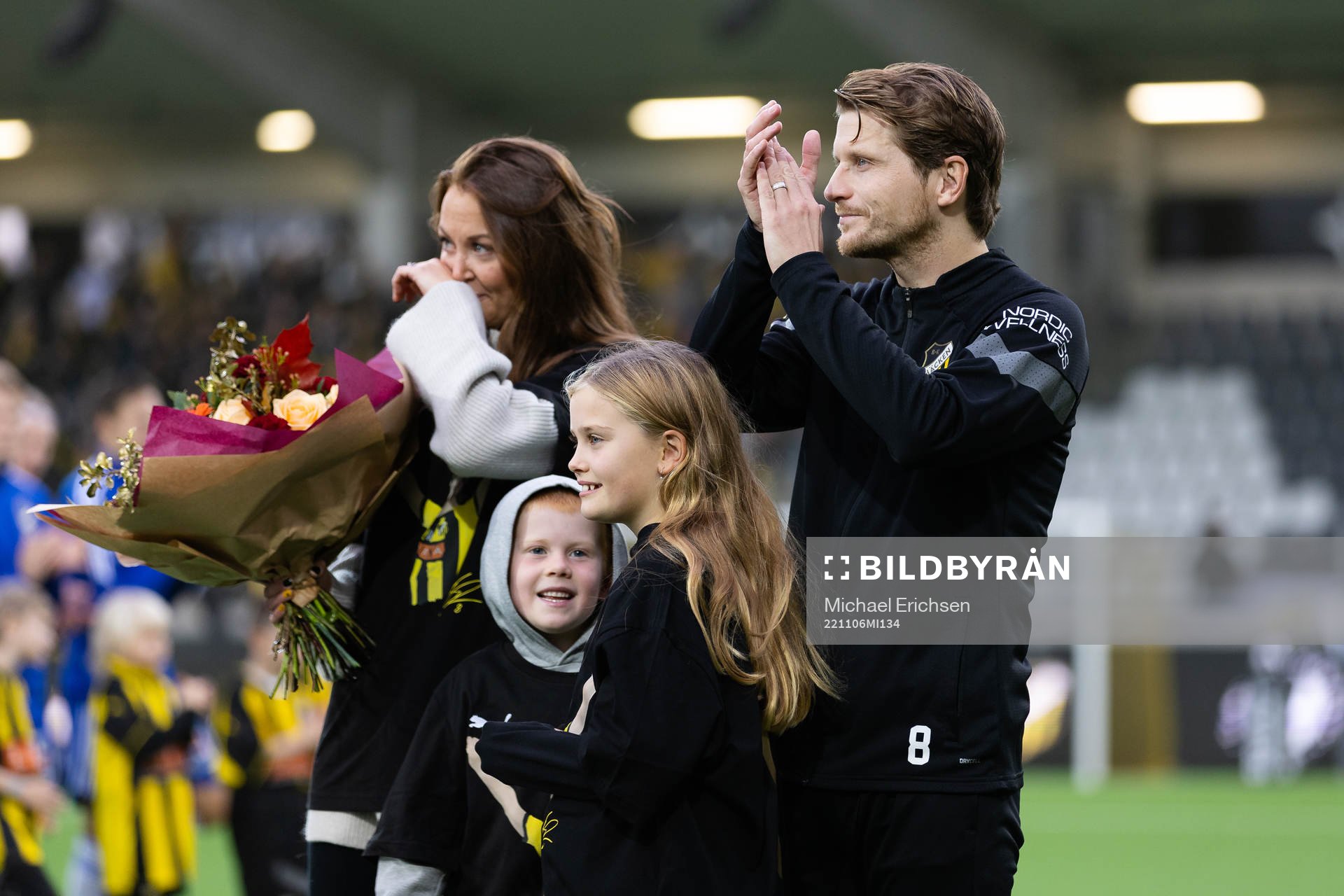 Häckens Erik Friberg med sin familj