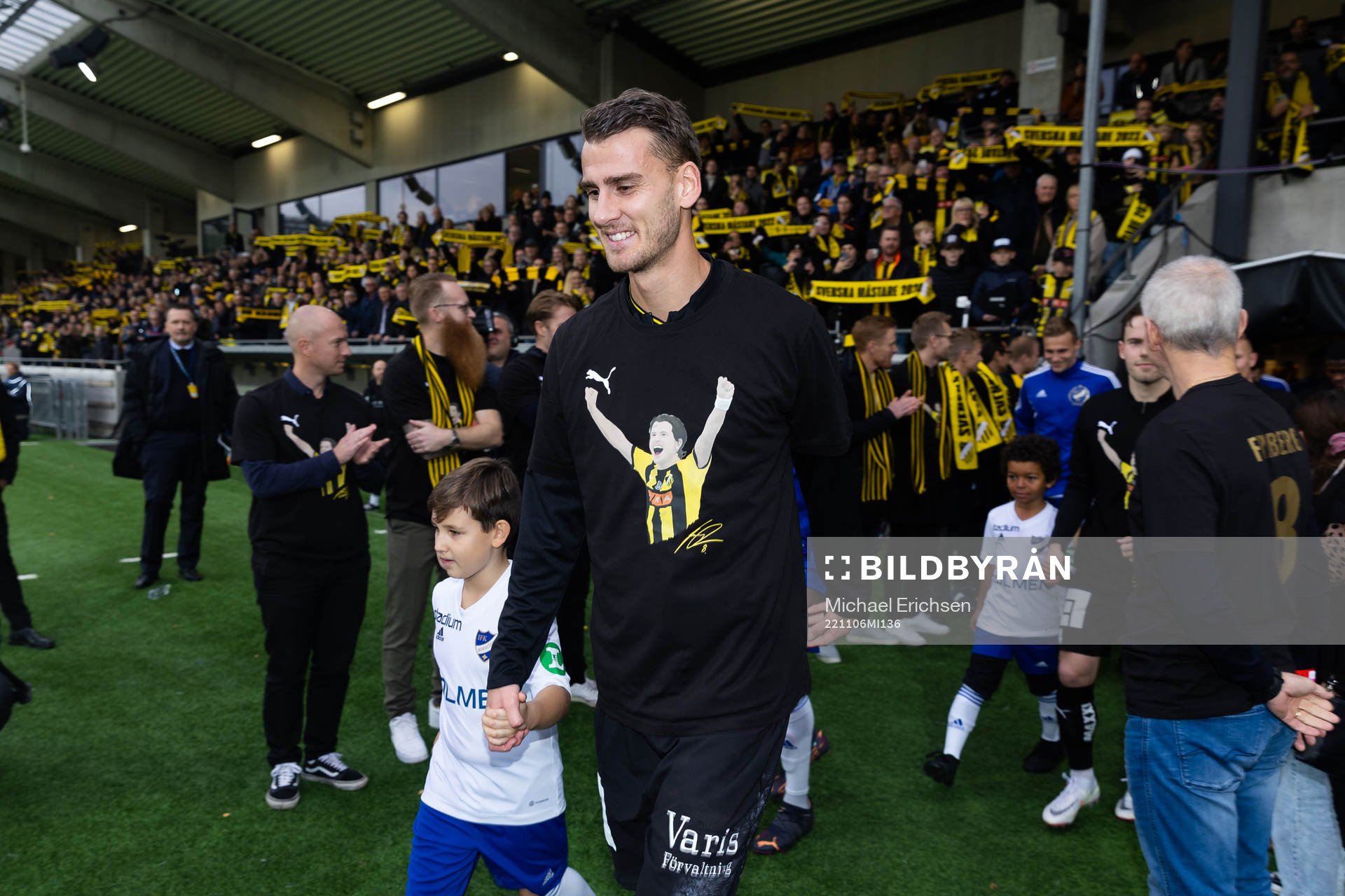 Häckens Johan Hammar innan fotbollsmatchen i Allsvenskan