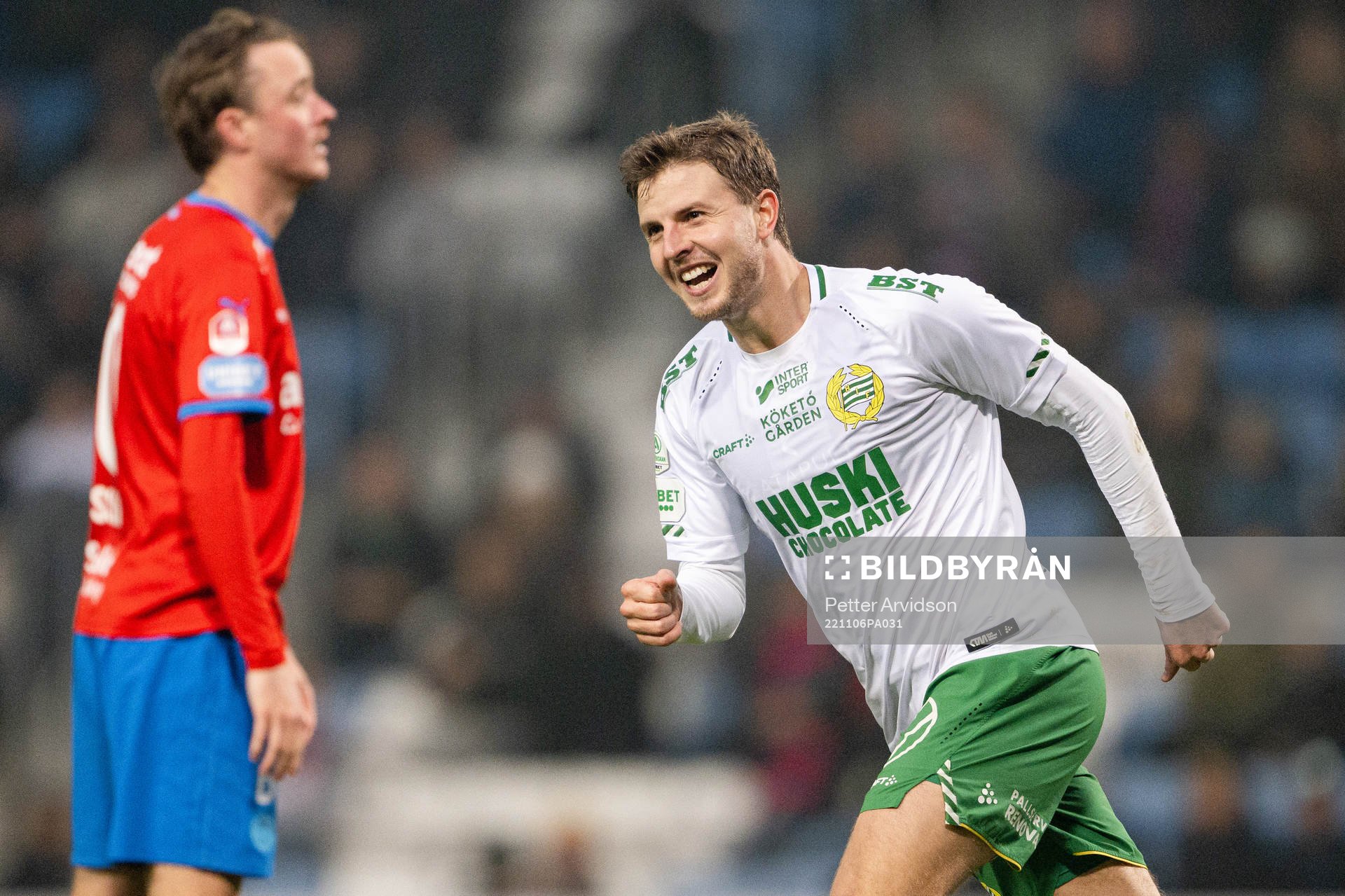 Hammarbys Joel Nilsson jublar