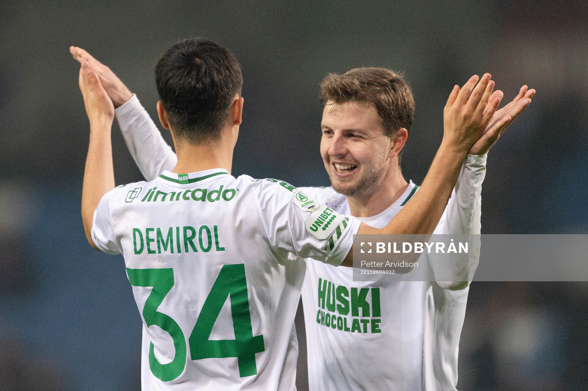 Hammarbys Alper Demirol och Joel Nilsson jublar