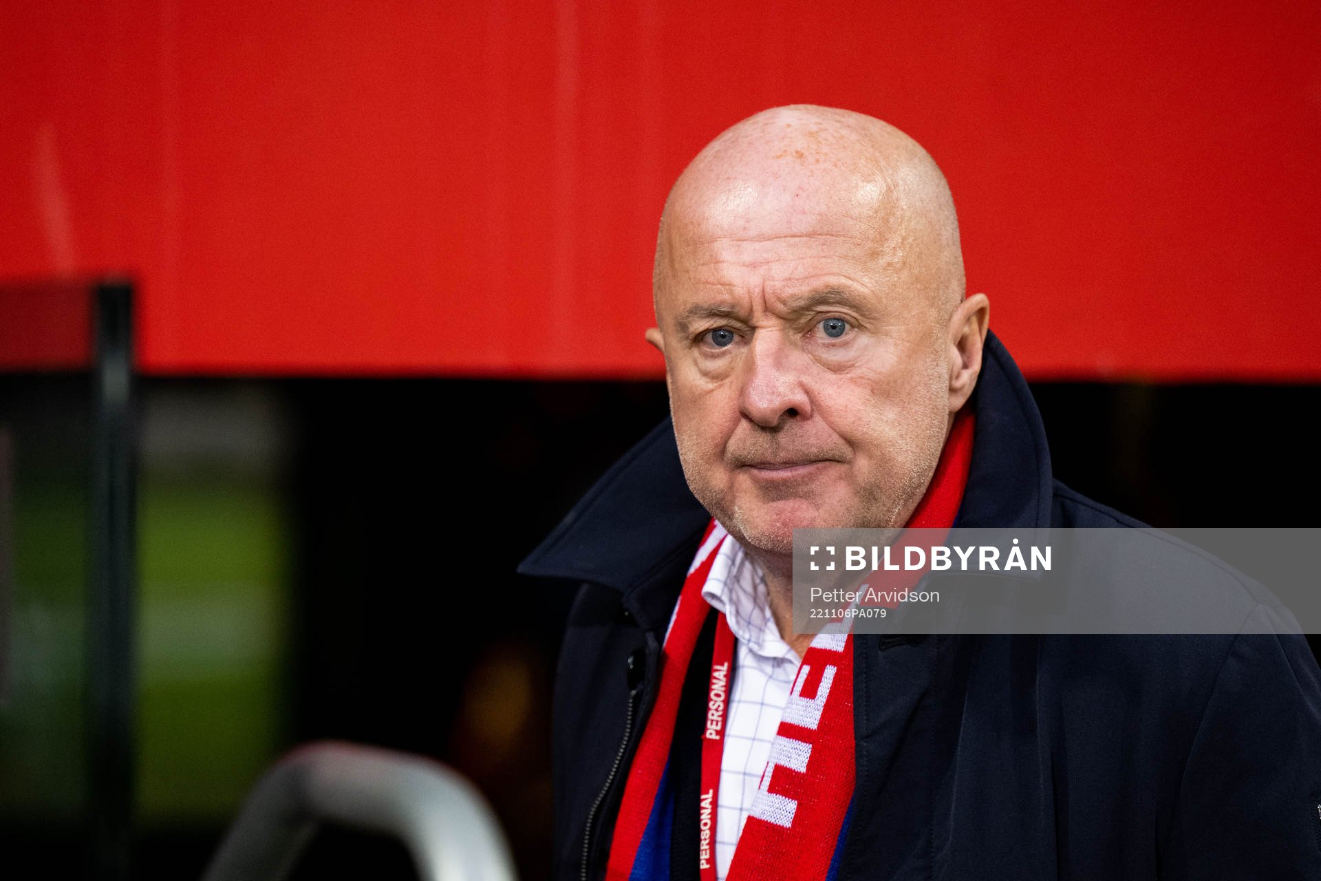 Helsingborgs ordförande Kjell Jakobsson inför fotbollsmatchen i Allsvenskan mellan Helsingborg och Hammarby den 6 november 2022 i Helsingborg.