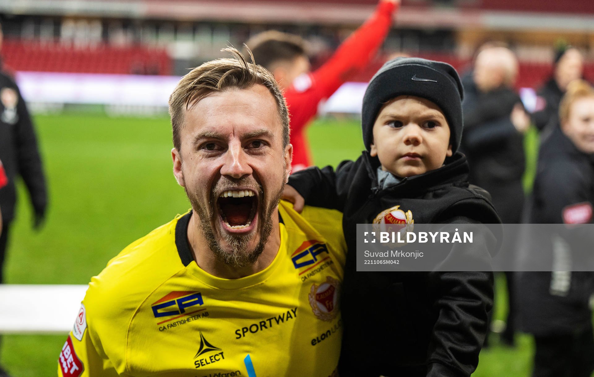 Kalmars målvakt Ricardo Friedrich jublar
