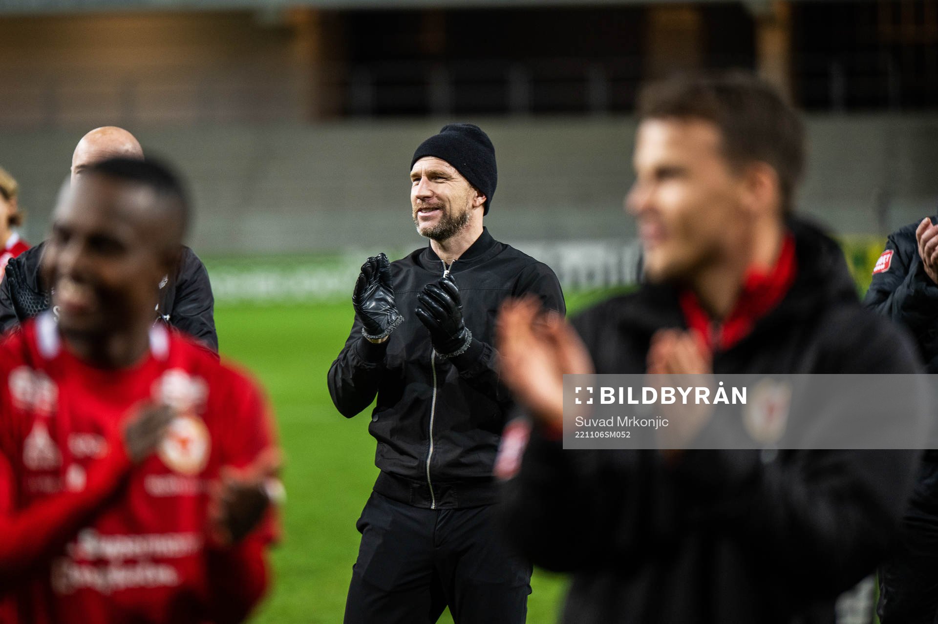 Kalmars tränare Henrik Rydström jublar