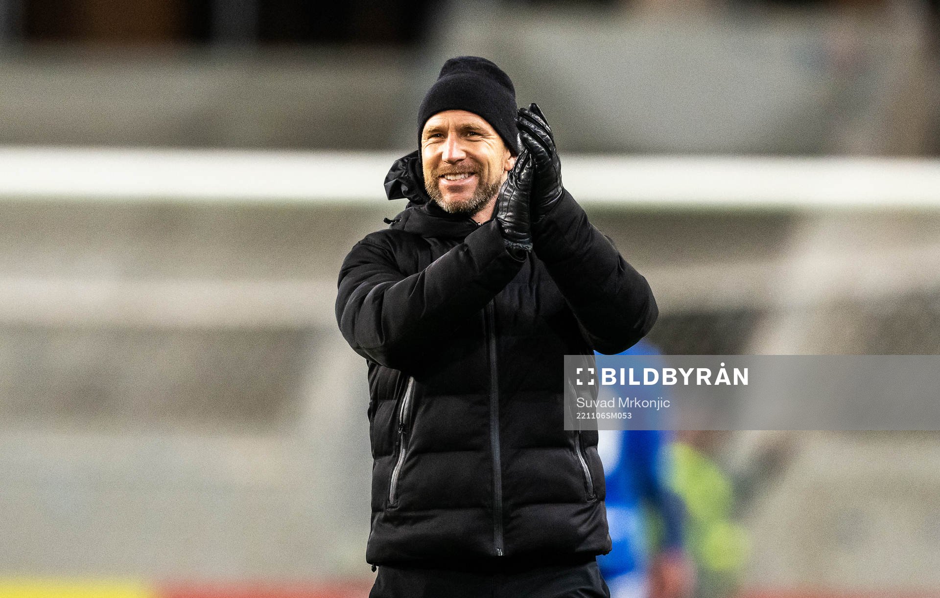 Kalmars tränare Henrik Rydström jublar