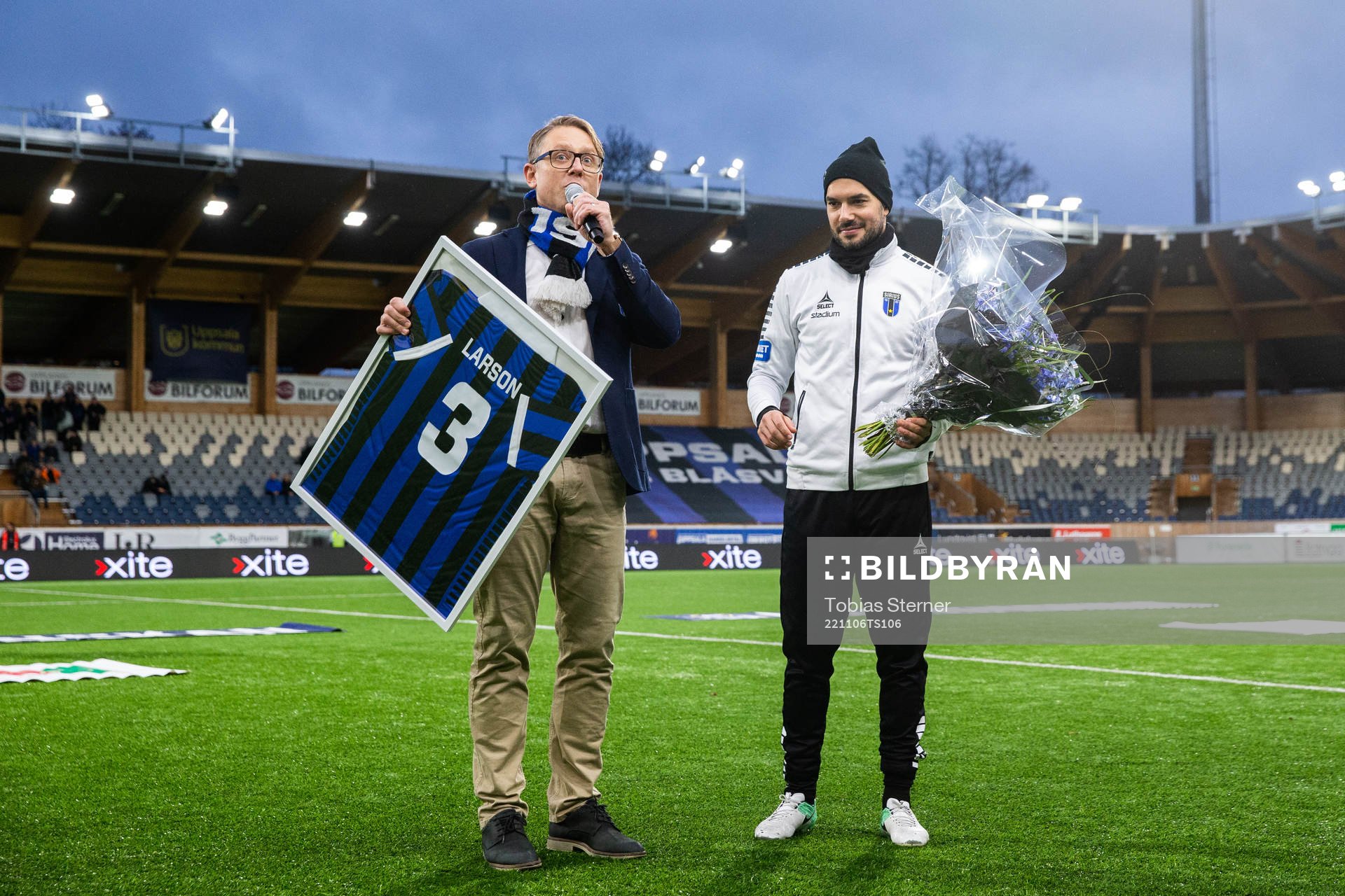 Sirius klubbdirektör Christer Abrahamsson och Karl Larson