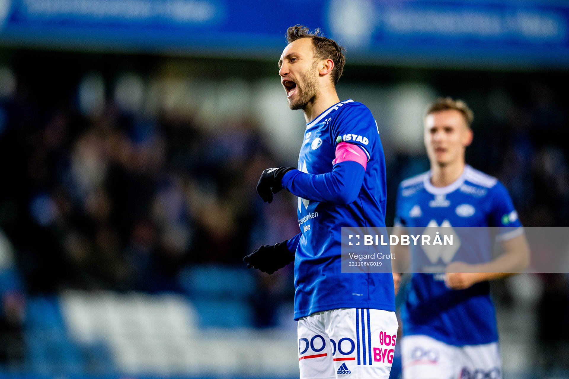 Magnus Wolff Eikrem of Molde celebrates