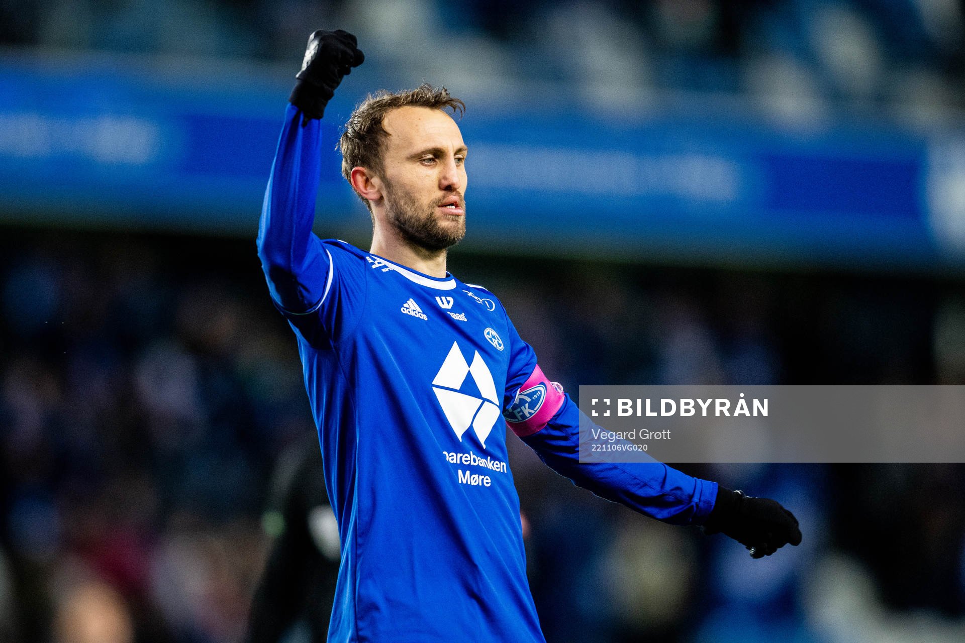 Magnus Wolff Eikrem of Molde celebrates