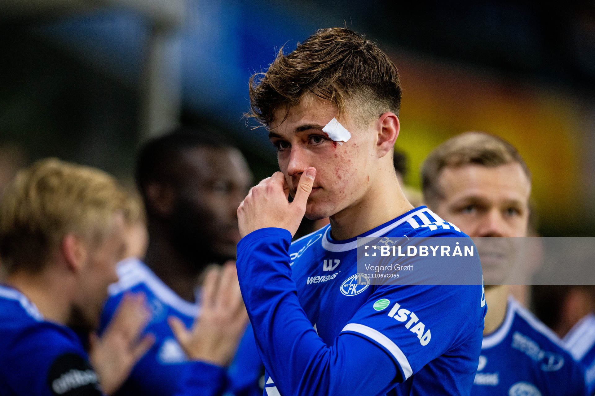 Johan Johanessen Bakke of Molde after the Eliteserien football match between Molde and Sandefjord on November 6, 2022 in Molde. 