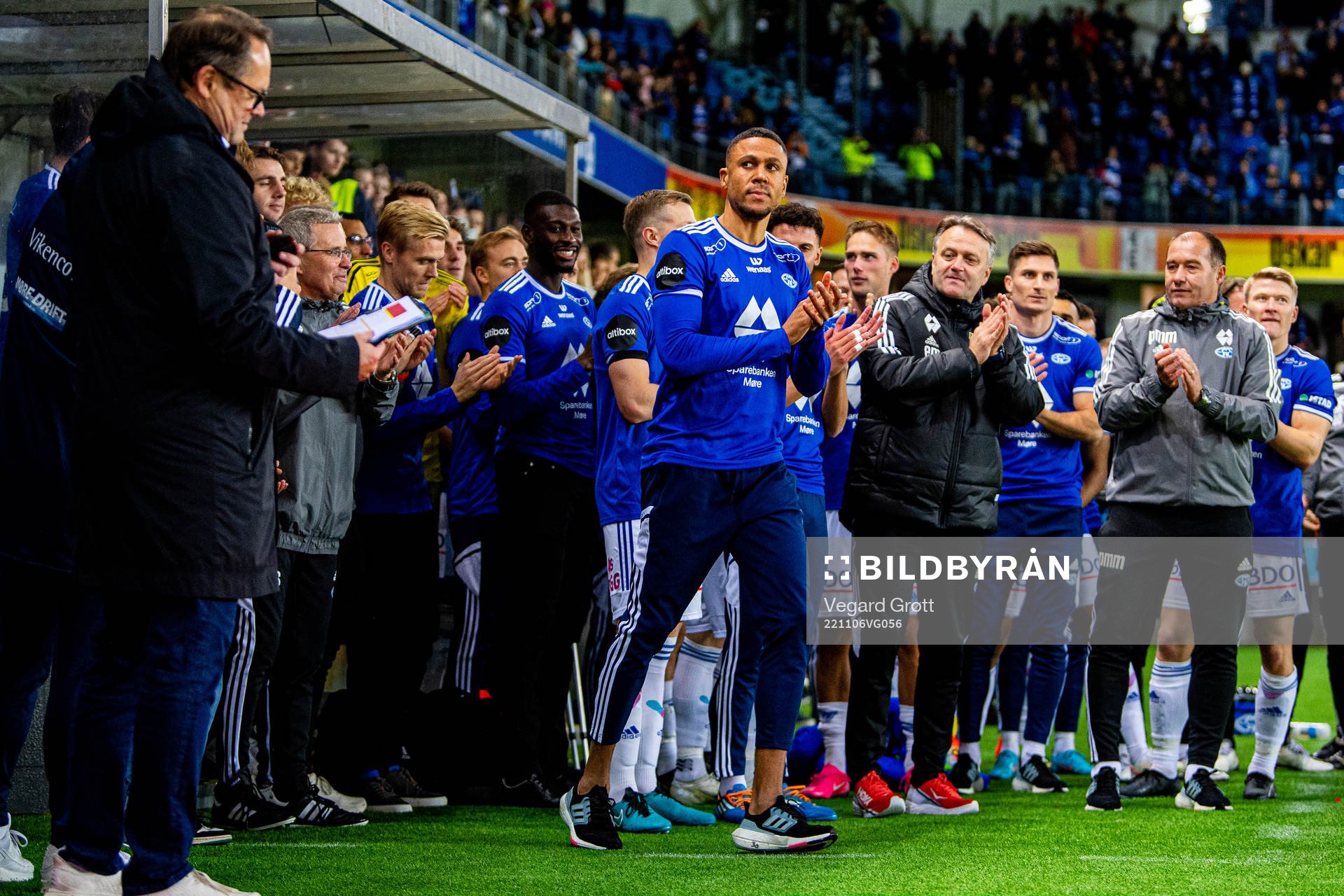 Mathis Bolly of Molde celebrates winning the league