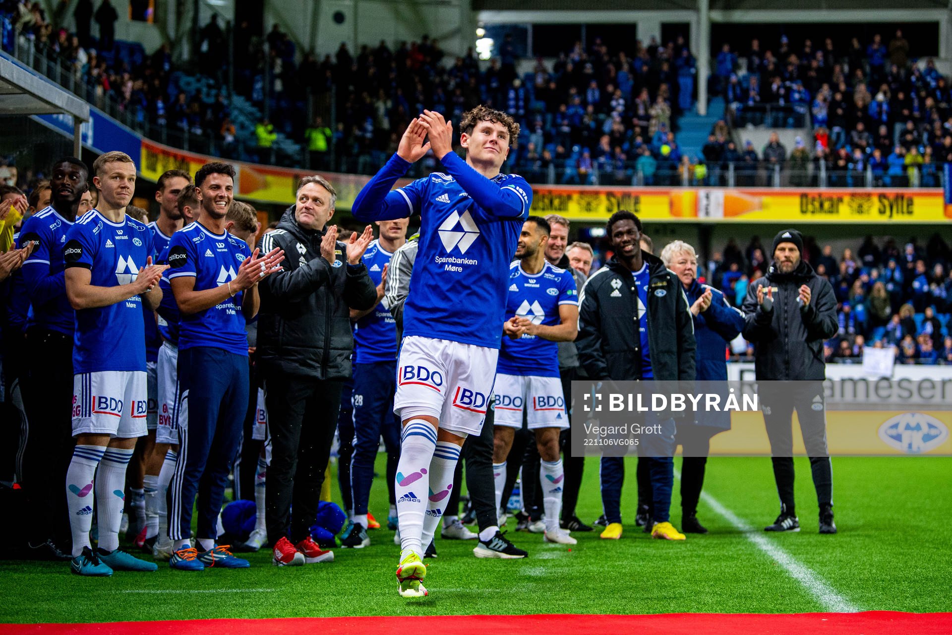 Mathias Fjørtoft Løvik of Molde celebrates winning the