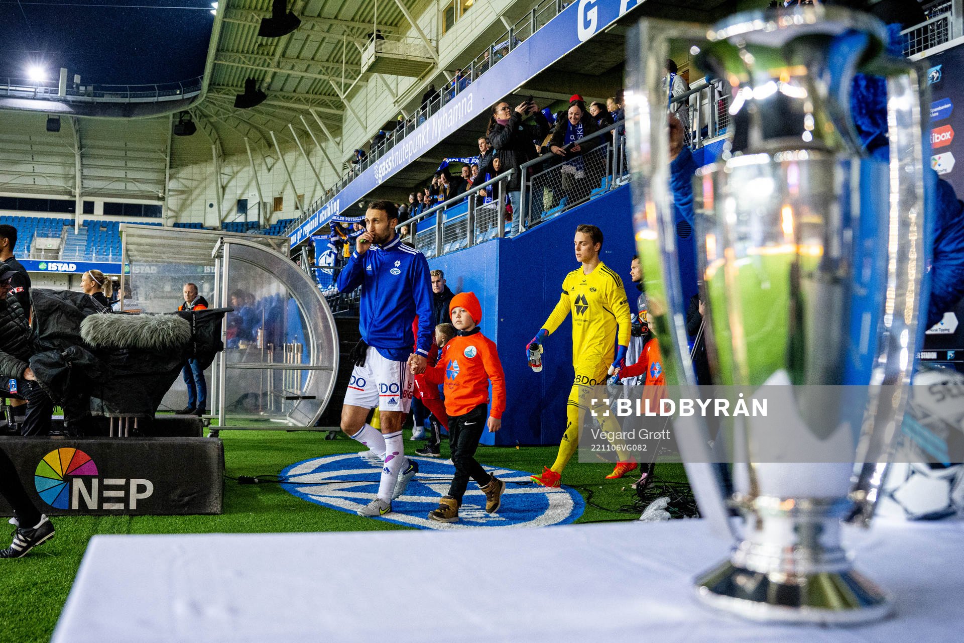Magnus Wolff Eikrem of Molde enters the pitch