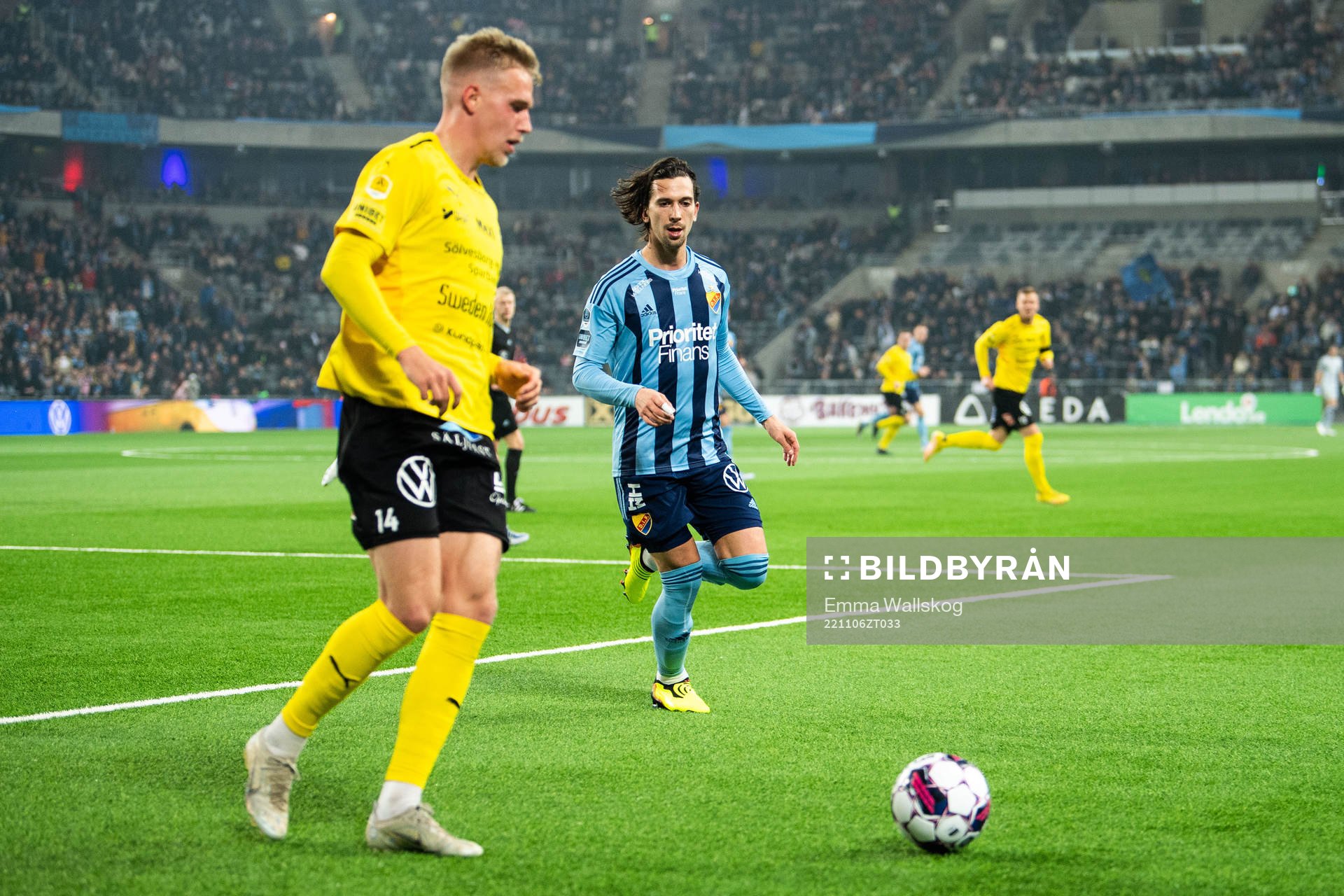 Mjällbys Herman Johansson och Djurgårdens Gustav Wikheim
