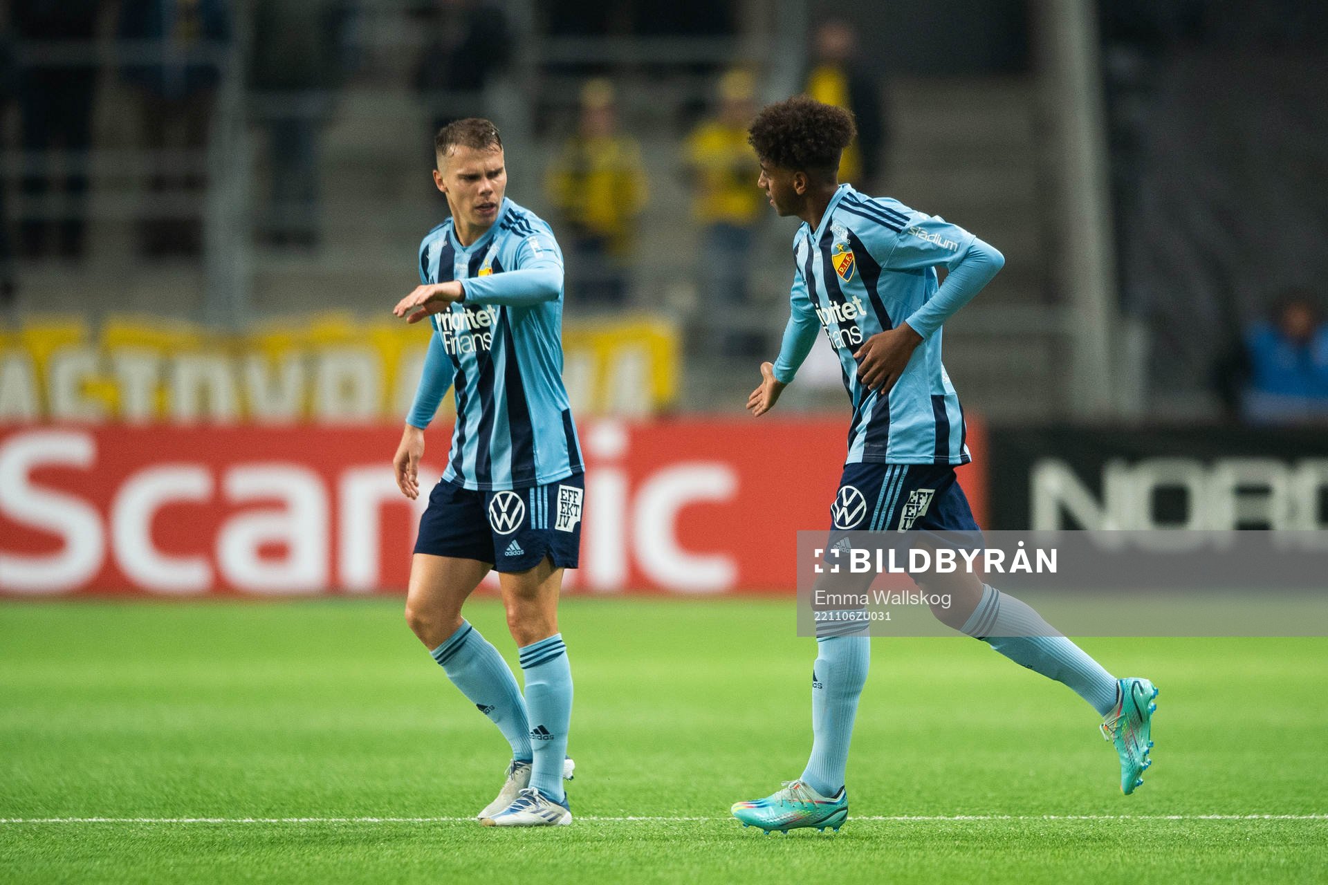 Djurgårdens Elias Andersson och Isak Alemayehu Mulugeta