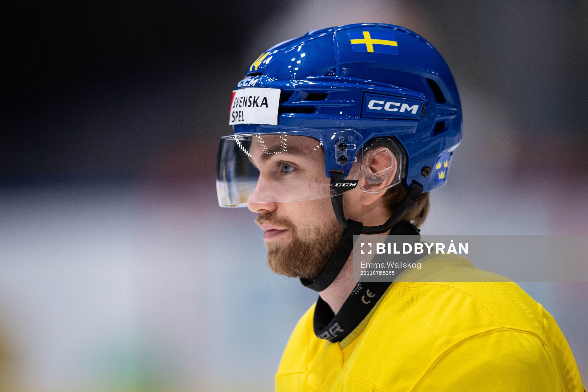 Oskar Lang of Sweden at a training session with the