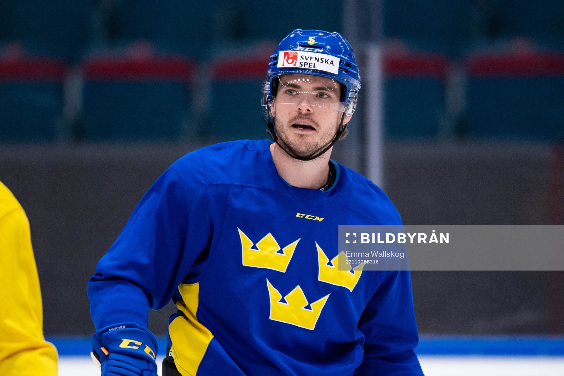 Oscar Engsund of Sweden at a training session with the