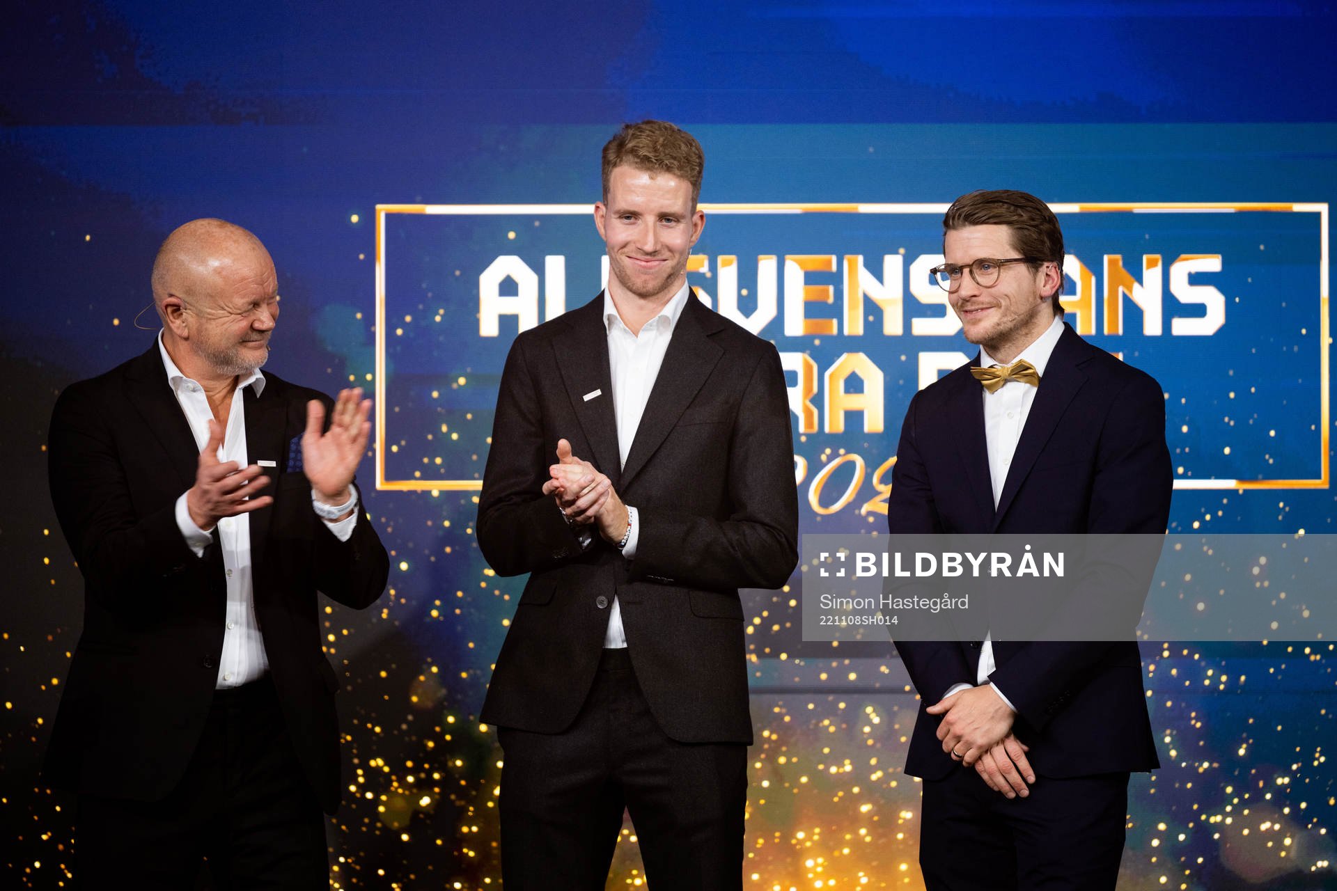 Häckens tränare Per-Mathias Høgmo, Samuel Gustafson och