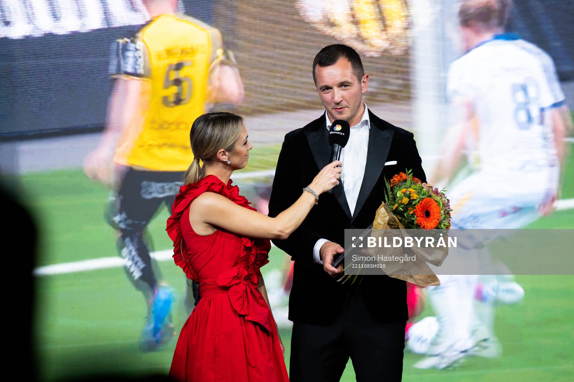 Häckens Even Hovland, Årets back under Allsvenskans Stora Pris den 8 november 2022 i Stockholm. 