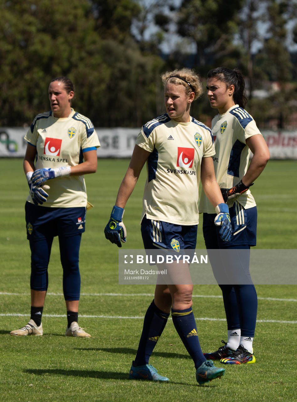 goalkeeper Emma Lind, goalkeeper Zecira Musovic and