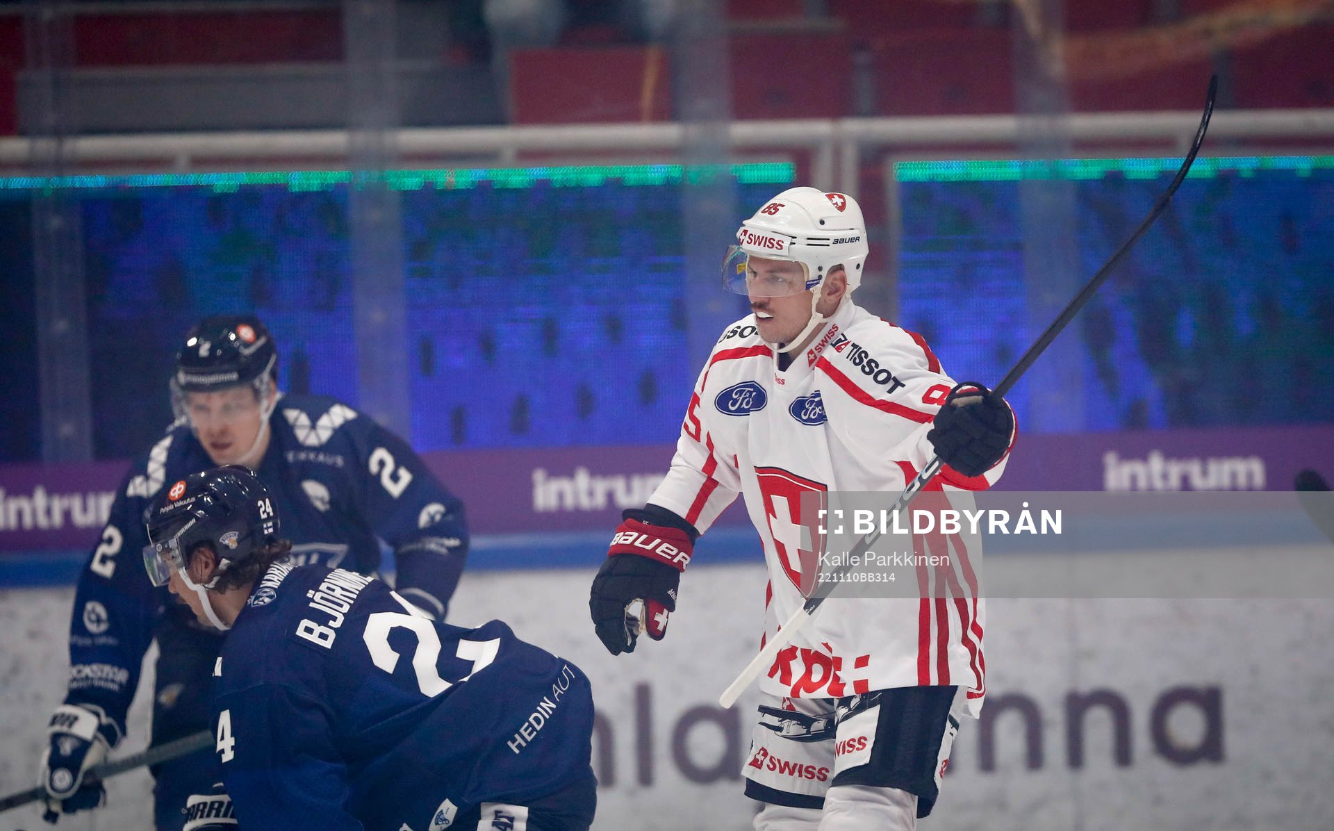 Sven Andrighetto of Switzerland celebrating 1-0 goal