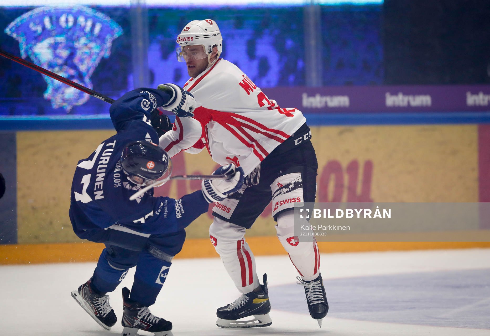 Teemu Turunen of Finland and Mirco Müller of Switzerland