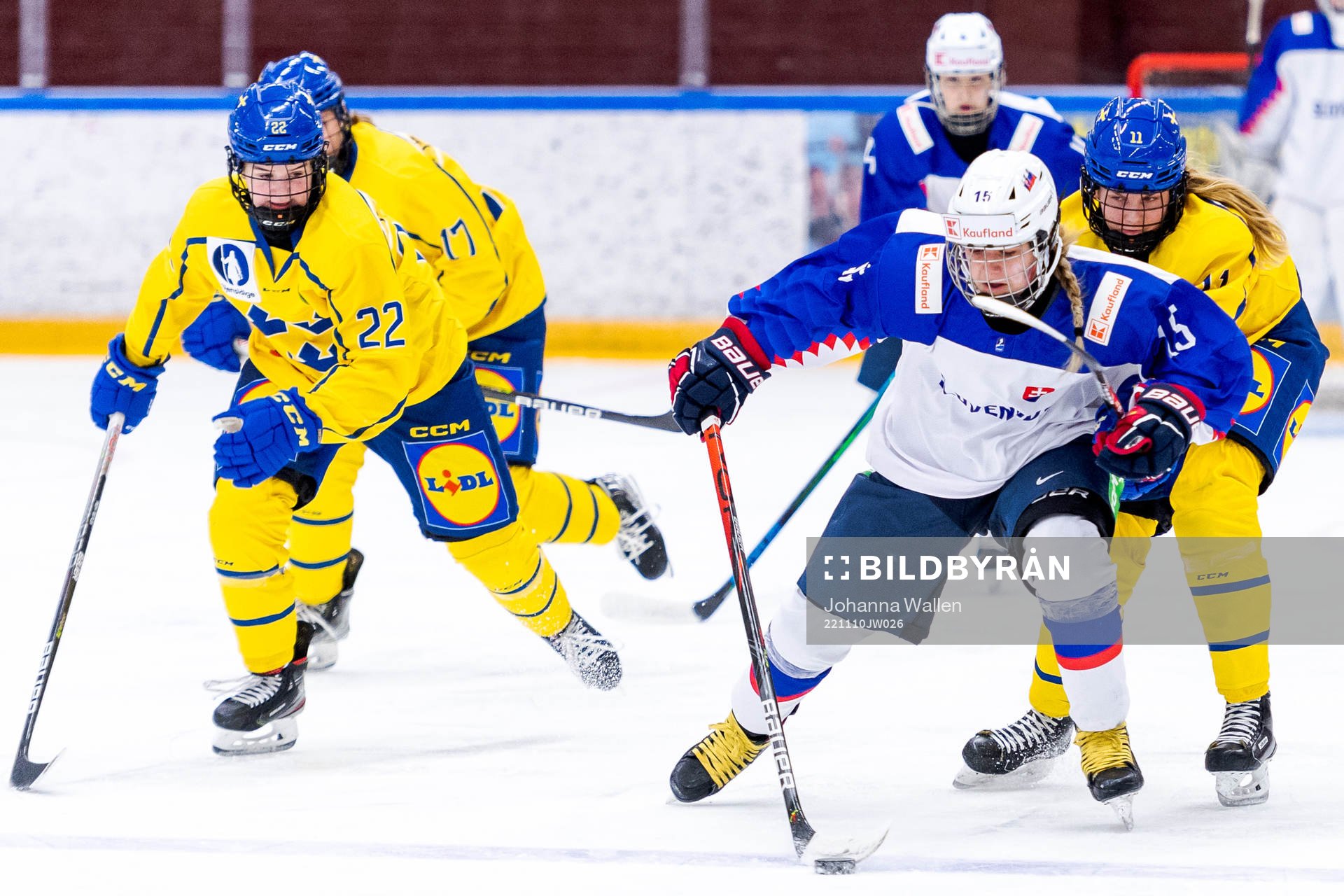 under ishockeymatchen mellan Sverige U18 och Slovakien U18