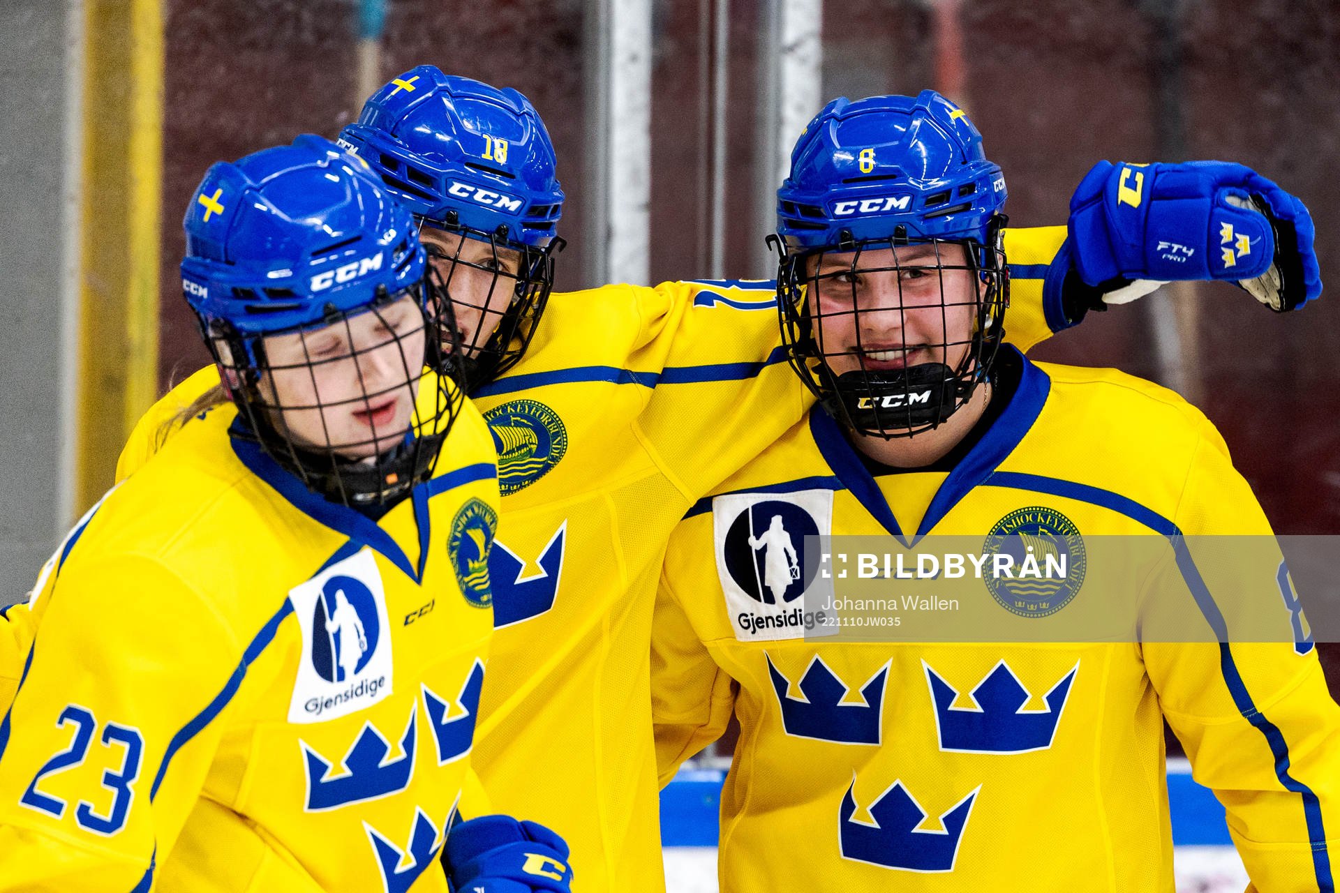 Sveriges Isabelle Leijonhielm, Hilda Svensson och Jenna