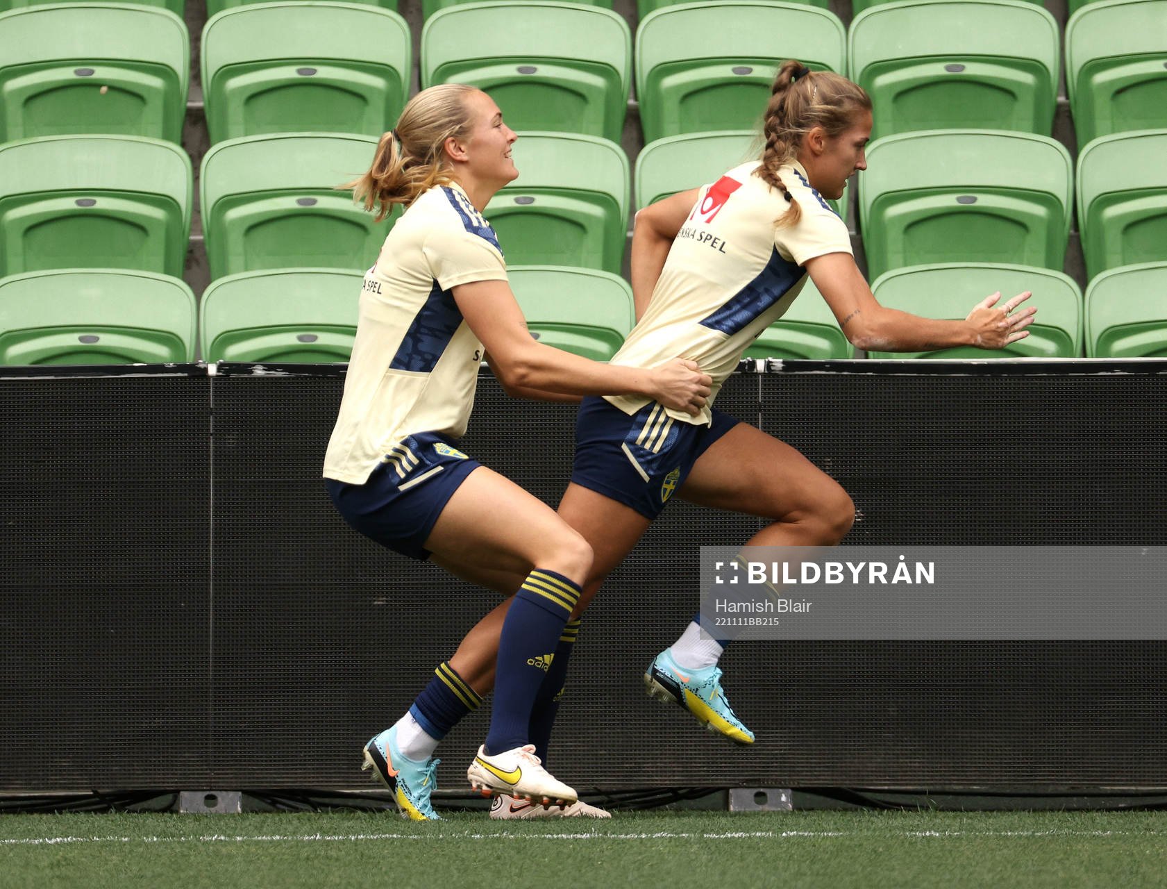 Magdalena Eriksson and Filippa Angeldahl of the Swedish
