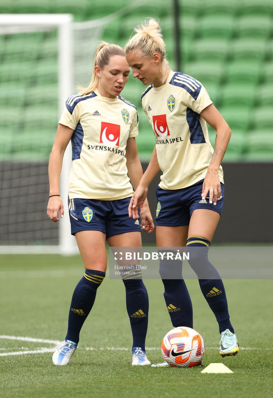 Elin Rubensson and Nathalie Björn of the Swedish women's