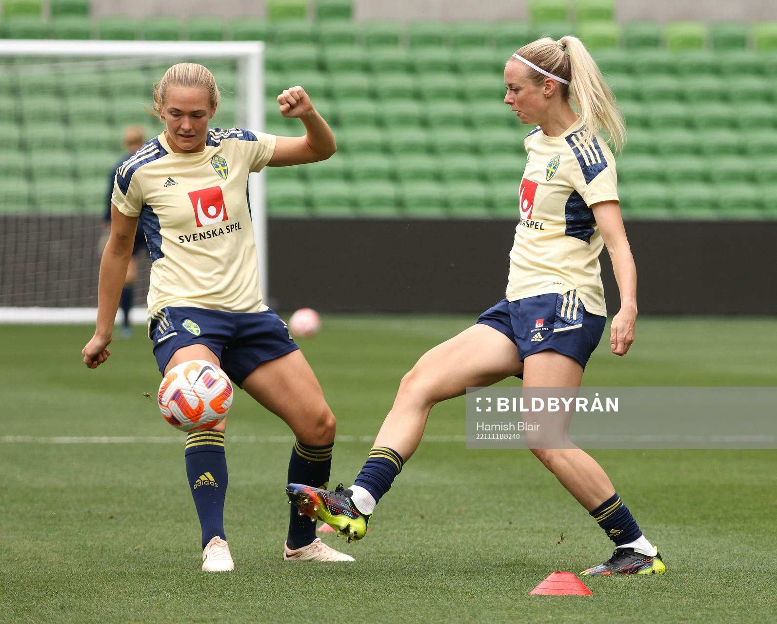 Magdalena Eriksson and Amanda Ilestedt of the Swedish