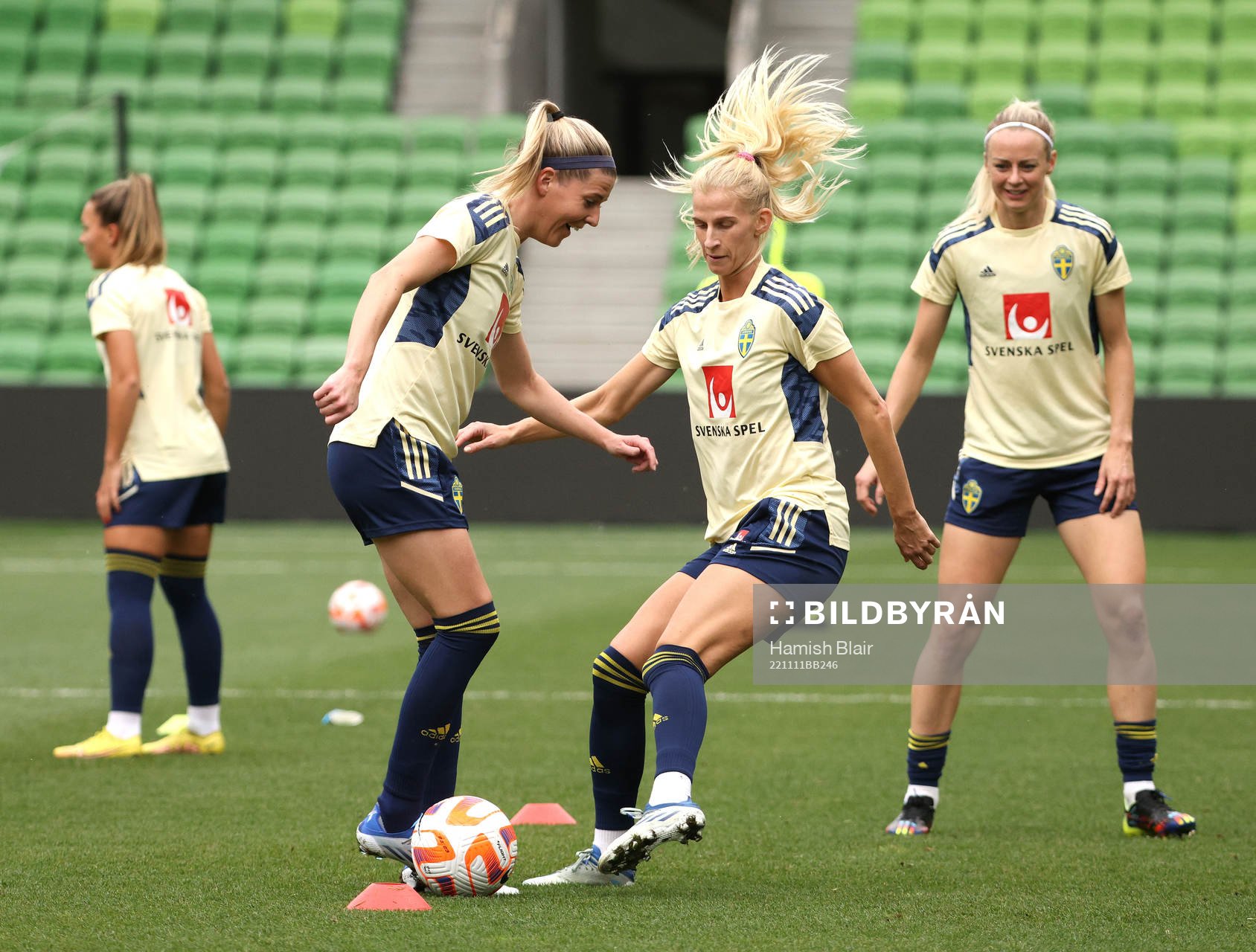 Olivia Schough and Sofia Jakobsson of the Swedish women's