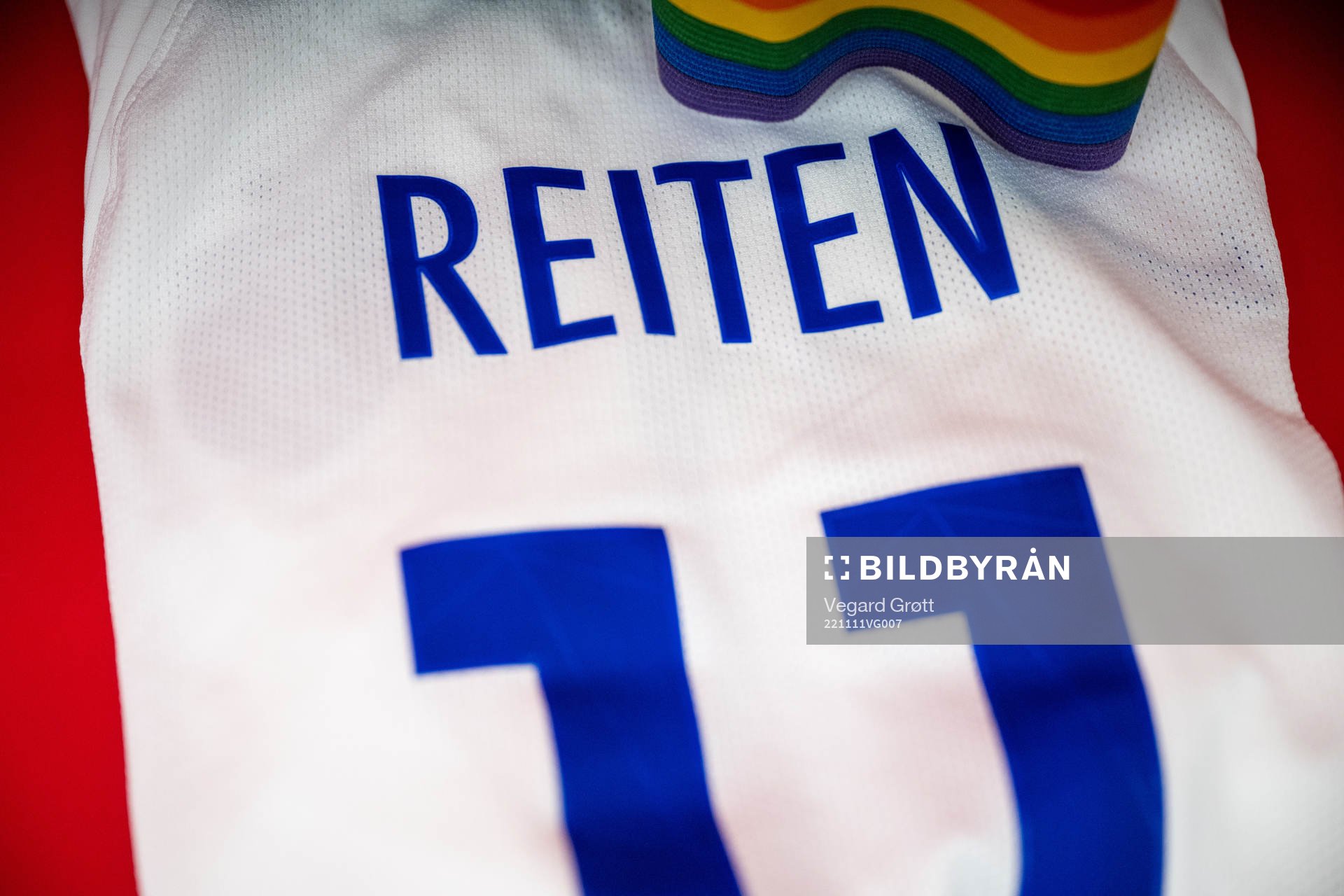 The kit and captains’ armband of Guro Reiten of Norway in